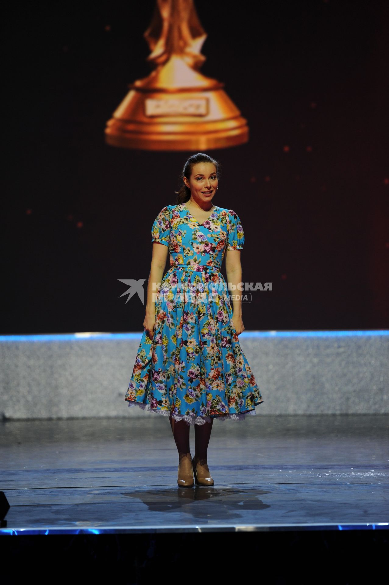 Crocus City Hall. 25-ая юбилейная торжественная церемония вручения Национальной кинематографической премии `Ника`. На снимке: актриса Гусева Екатерина.