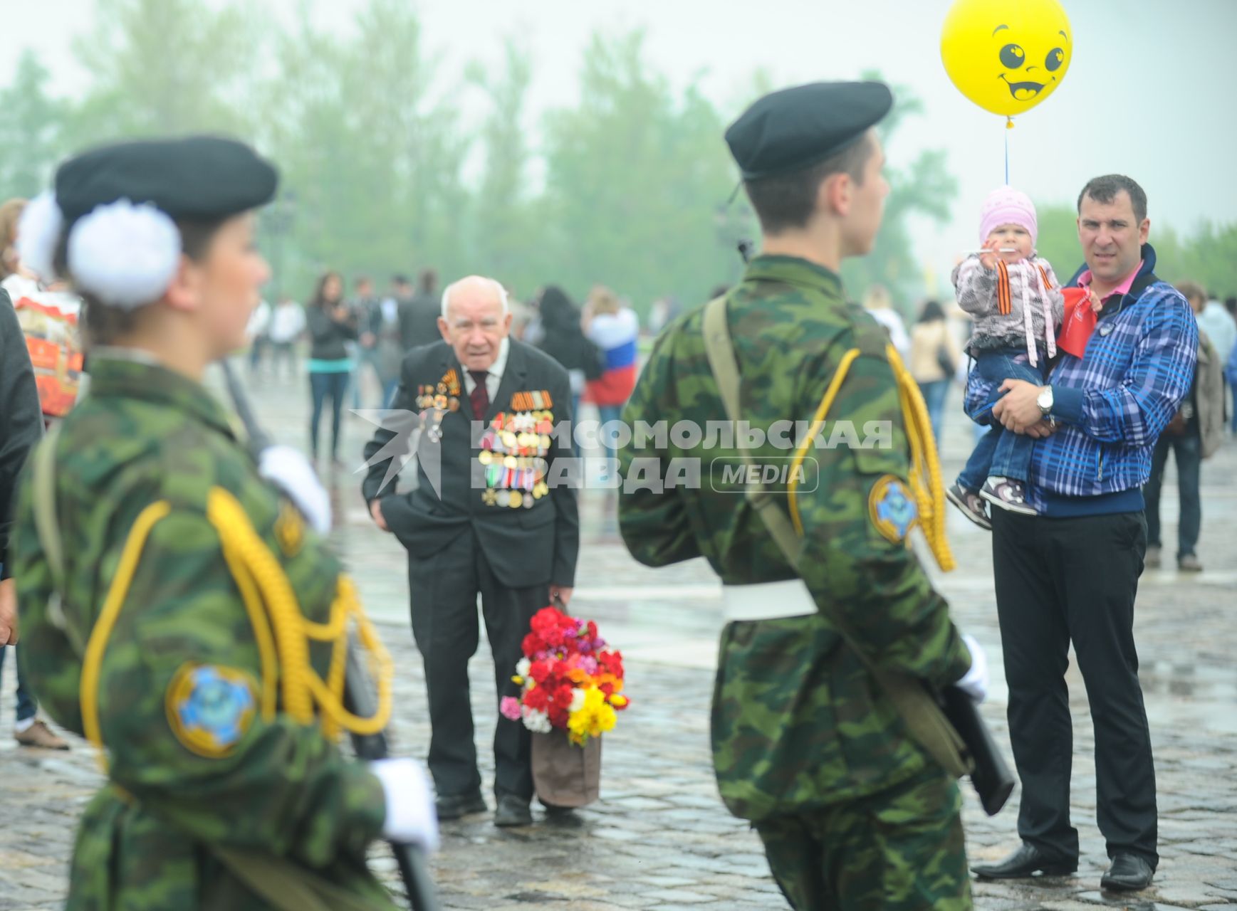 Ветераны во время празднования 67-й годовщины победы в Великой Отечественной войне.