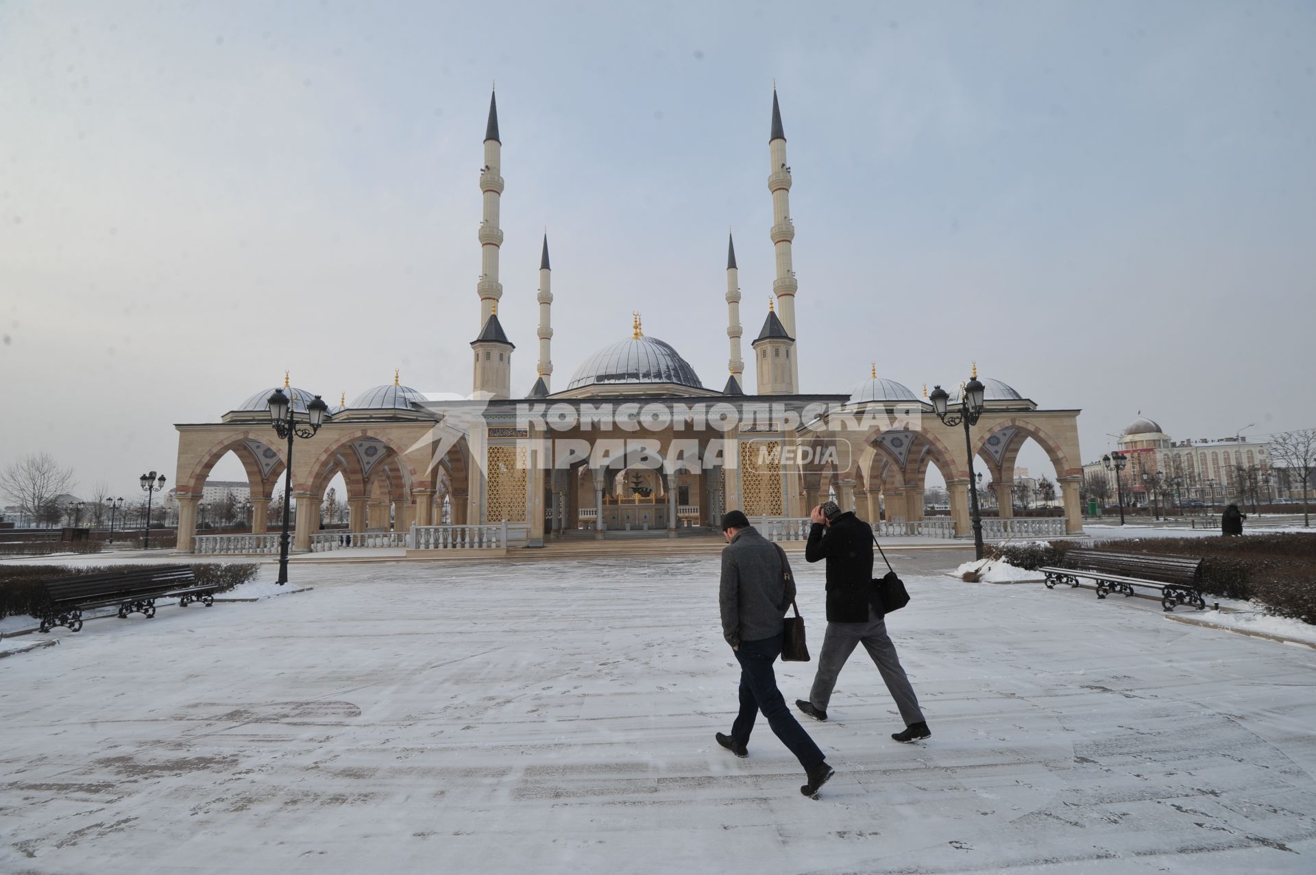 Виды Грозного. На снимке: мечеть `Сердце Чечни` имени Ахмата Кадырова.