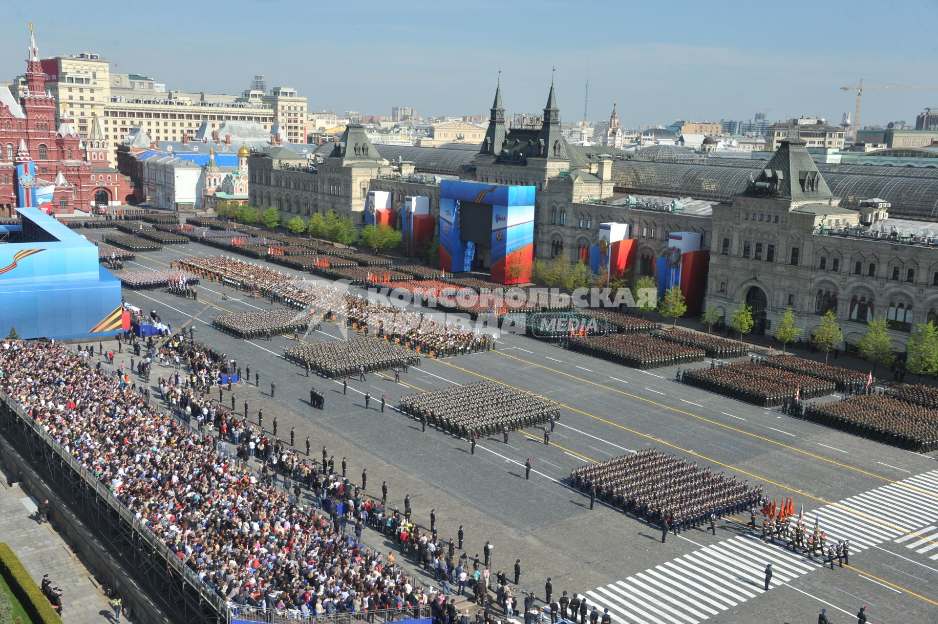 Генеральная репетиция Парада Победы на Красной площади.