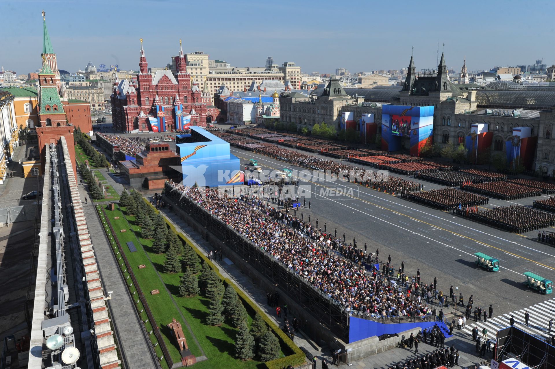 Генеральная репетиция Парада Победы на Красной площади.