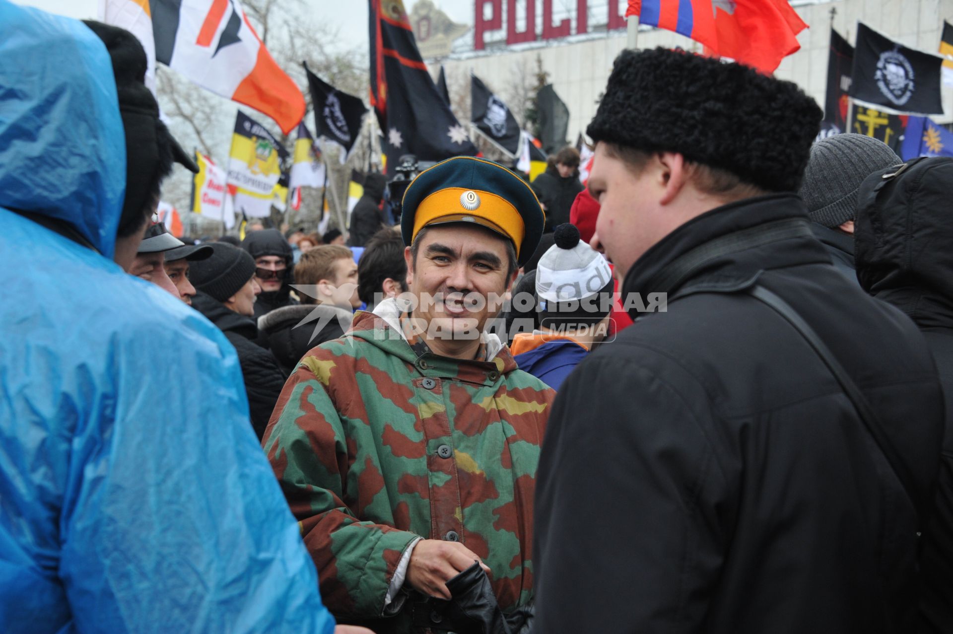 Акция националистов `Русский марш`. На снимке: участники акции.