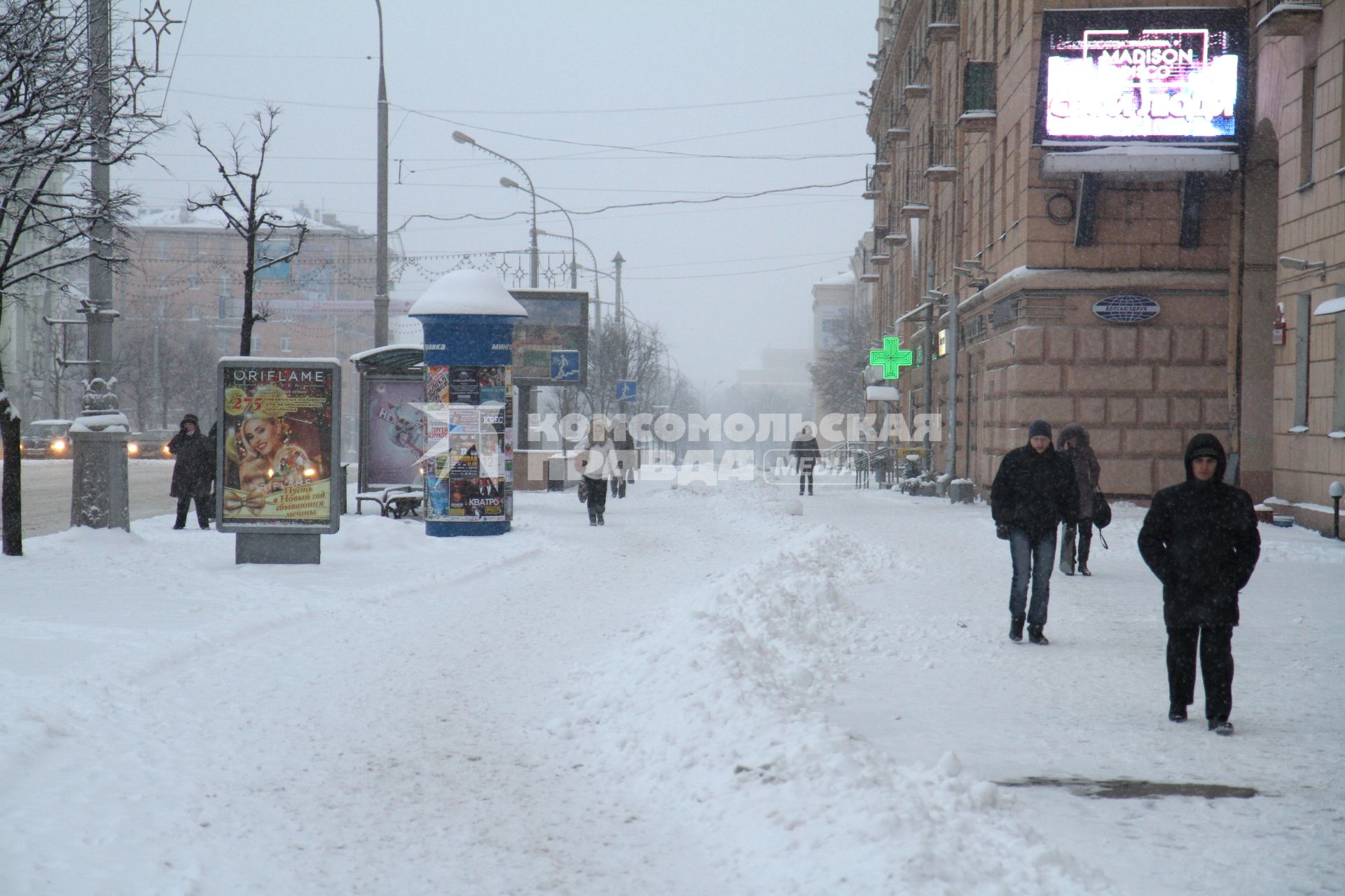 Минск. Зима. Проспект Независимости.