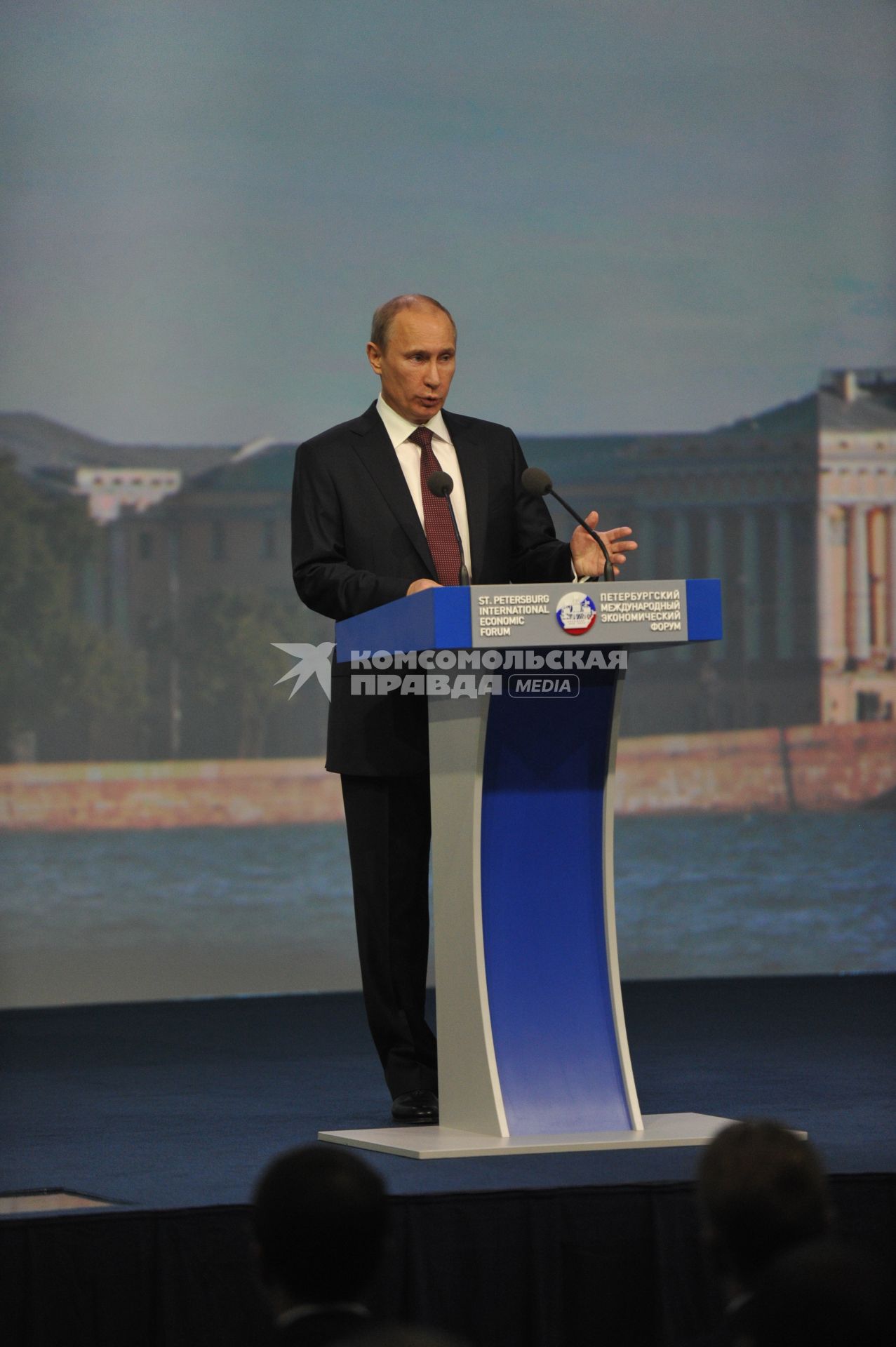 Петербургский Международный экономический форум - 2012. На снимке: президент РФ Владимир Путин