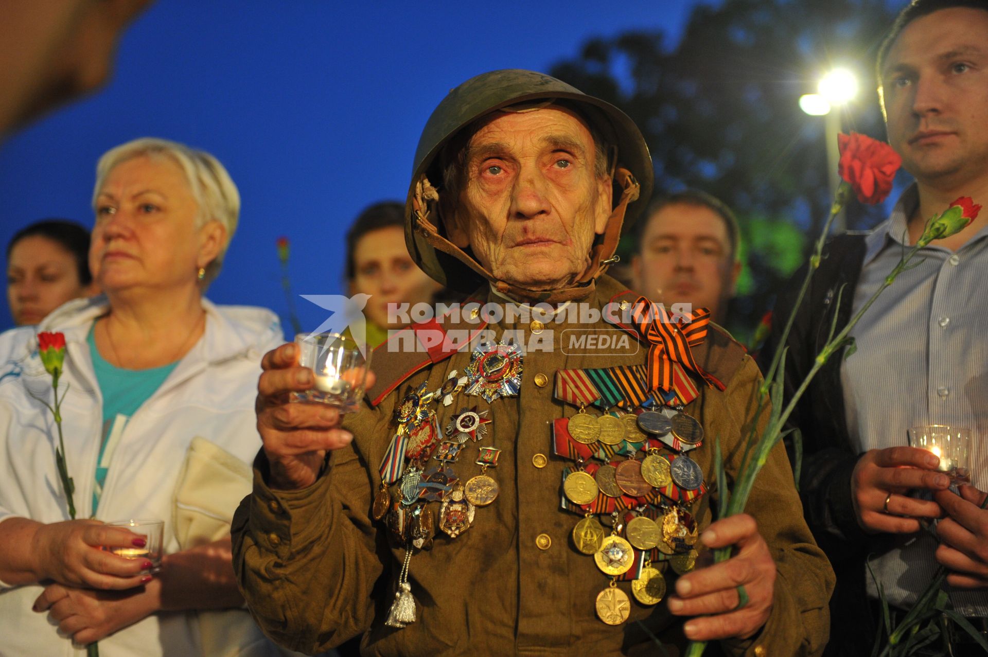 День памяти и скорби павших в Великой Отечественной войне.  На снимке: ветеран в орденах и медалях.