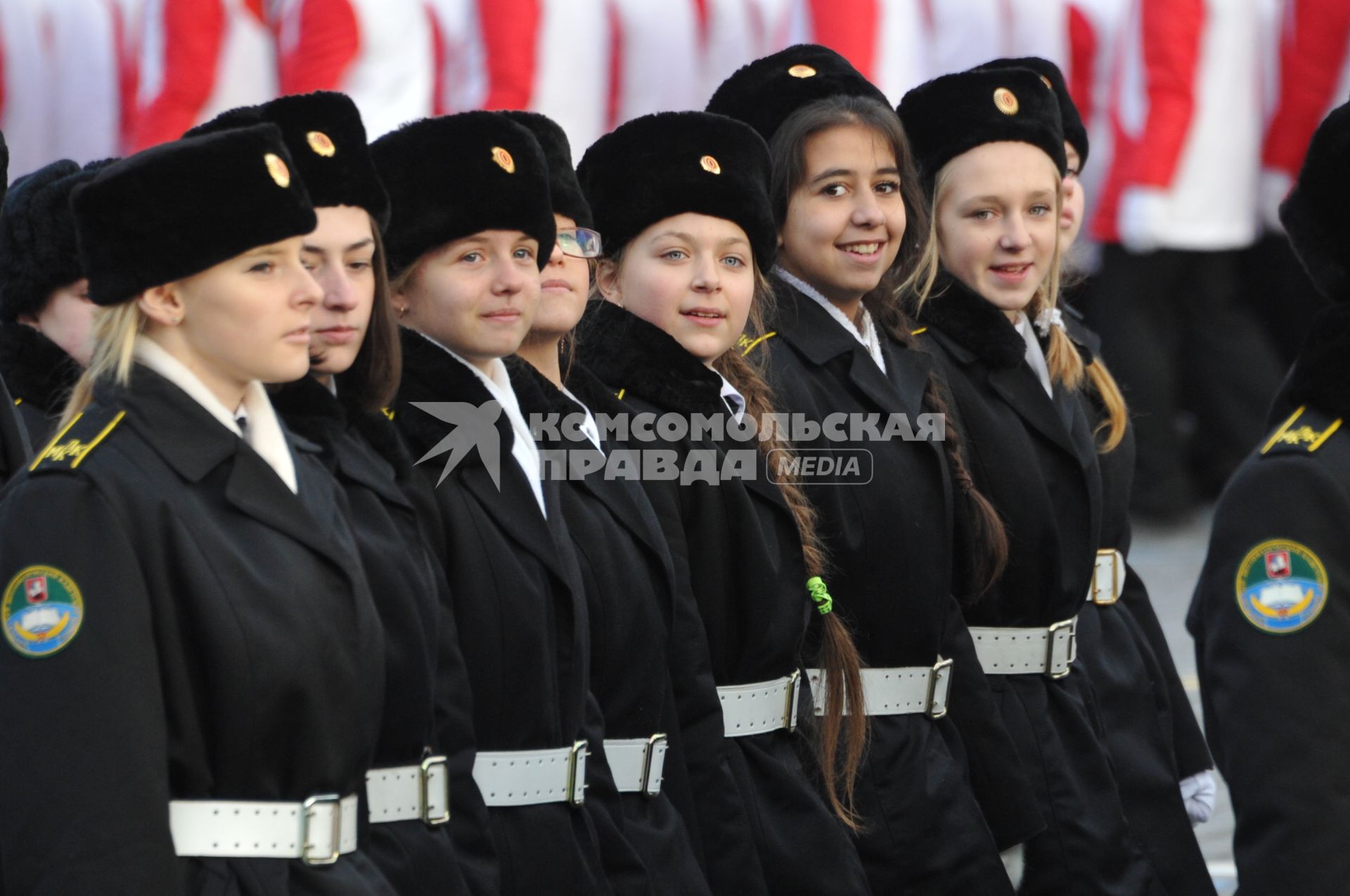 Красная площадь. Генеральная репетиция торжественного марша, посвященного параду войск на Красной площади 7 ноября 1941 года.