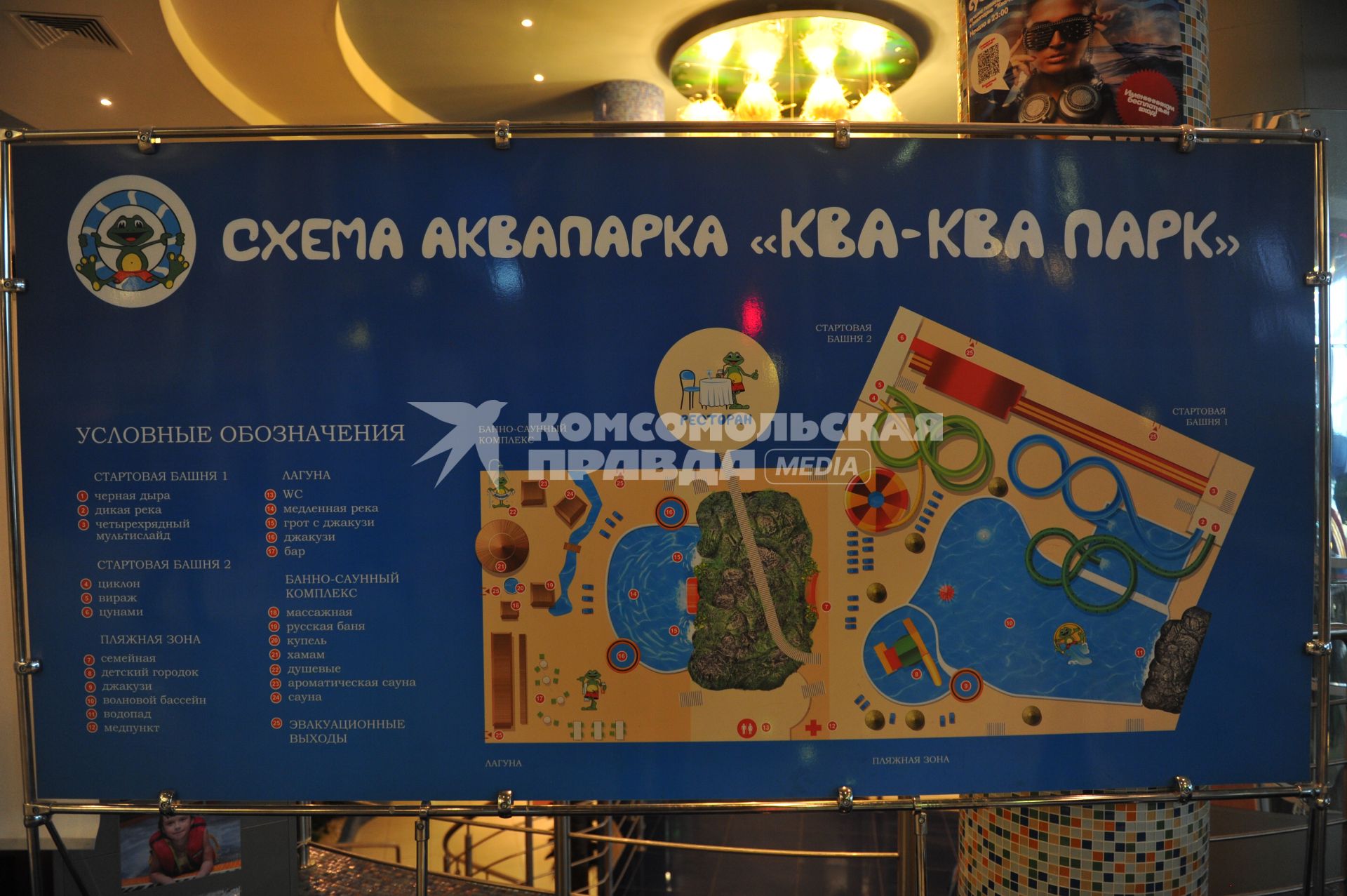 Аквапарк `Ква-ква-парк`, где 8 февраля утонул 9-летний Тимерлан Акамбаев. На снимке: схема аквапарка.