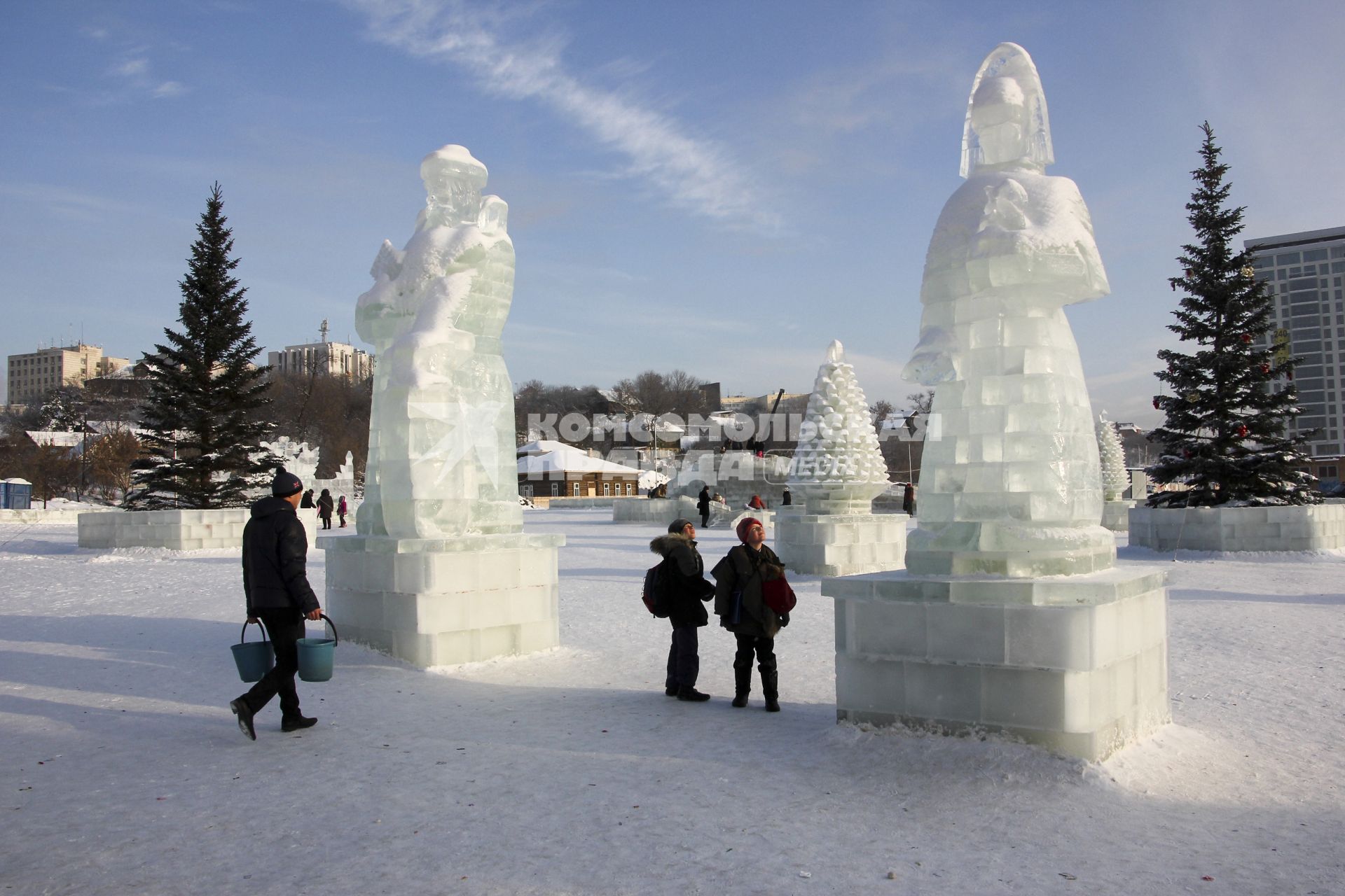 Ледовый городок в Казани.