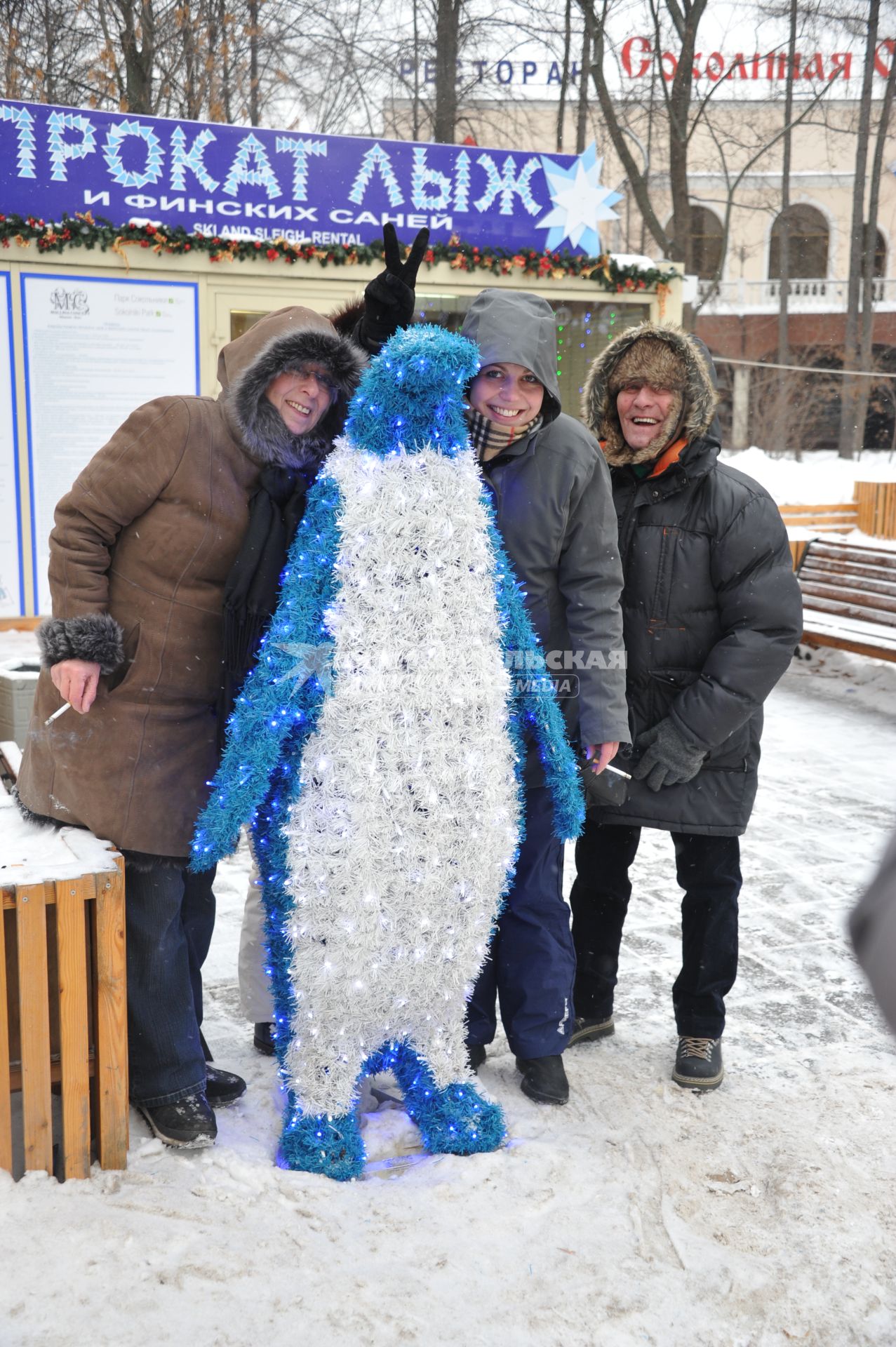 Парк `Сокольники`. Зимняя прогулка.