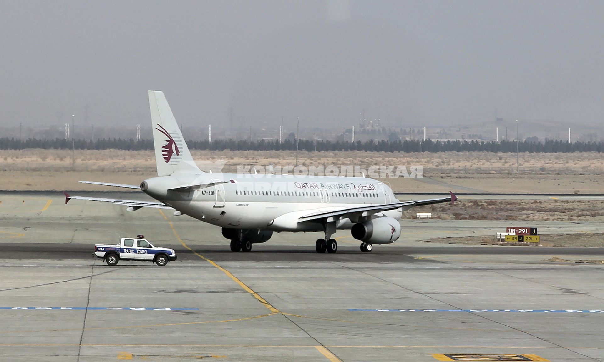 Самолет Аэробус А-320 Катарских Авиалиний.