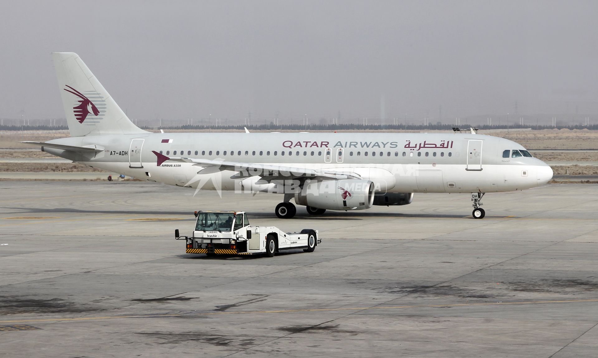 Самолет Аэробус А-320 Катарских Авиалиний.