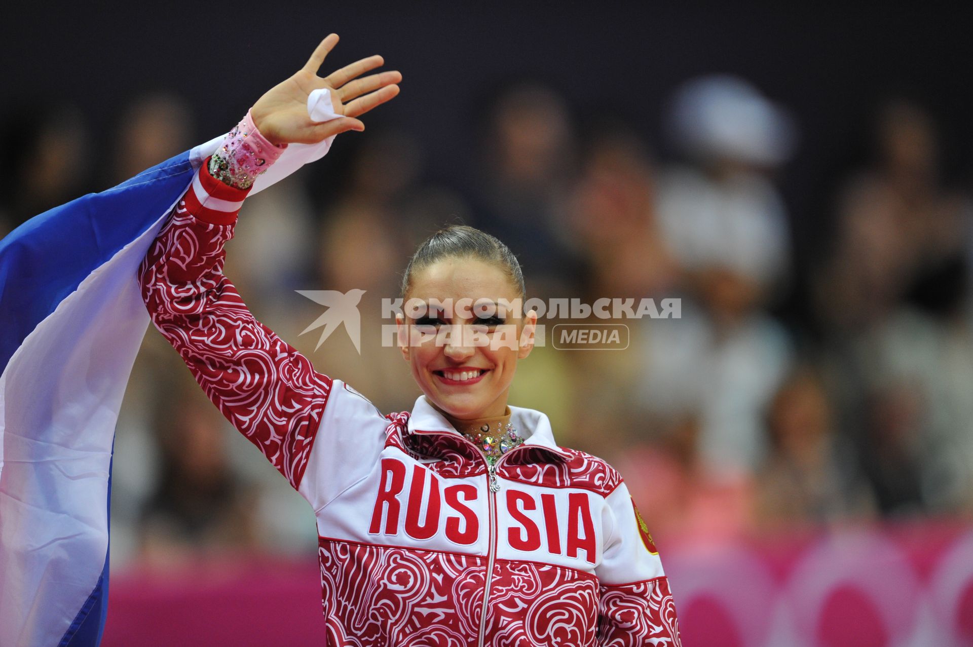 Летние Олимпийские игры 2012 в Лондоне. Российская гимнастка, двукратная олимпийская чемпионка в многоборье  Евгения Канаева.