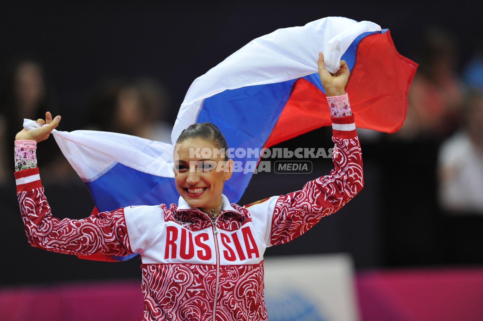 Летние Олимпийские игры 2012 в Лондоне. Российская гимнастка, двукратная олимпийская чемпионка в многоборье  Евгения Канаева.