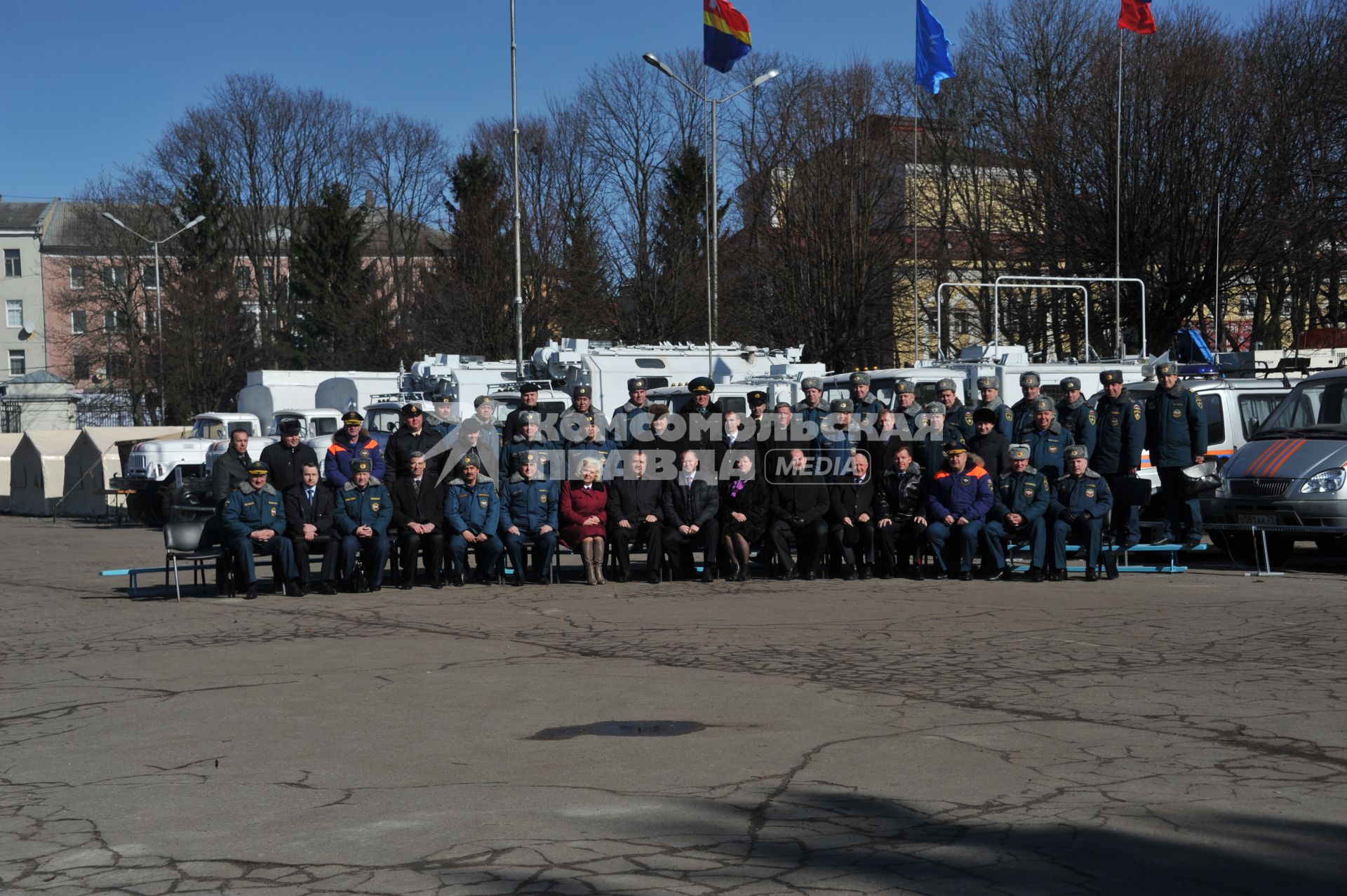 Рабочая поездка главы МЧС России Владимира Пучкова в Калининград. Заседание выездной коллегии МЧС России. На снимке: коллективное фото.