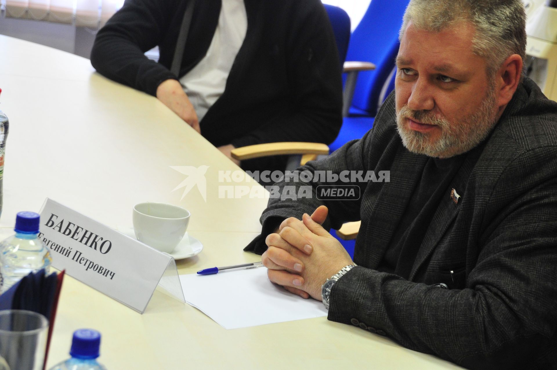 ИД `Комсомольская правда`. Круглый стол на тему: `Что будет с московским Арбатом?`. На снимке:  руководитель муниципального образования Арбат Евгений Бабенко