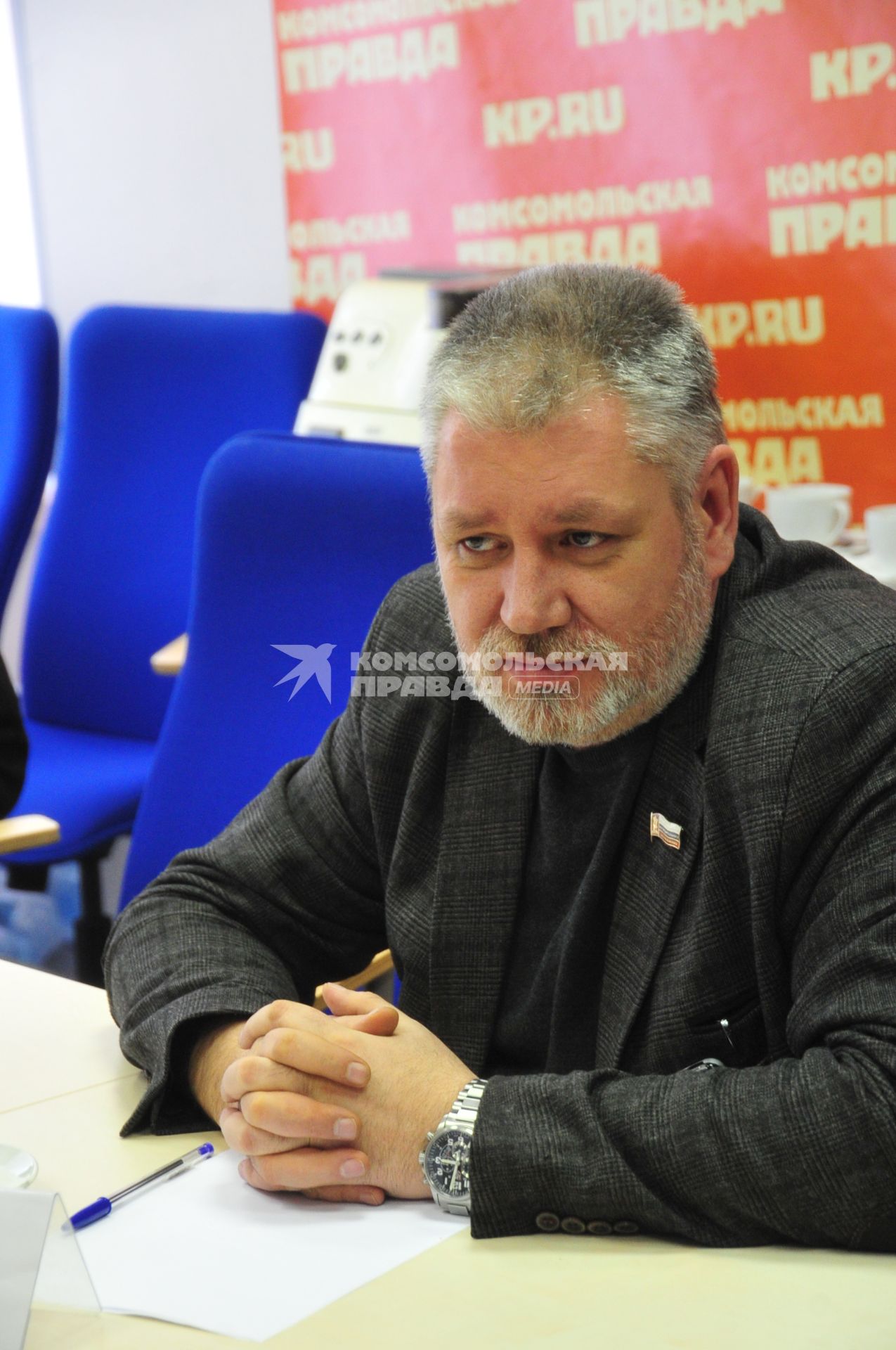 ИД `Комсомольская правда`. Круглый стол на тему: `Что будет с московским Арбатом?`. На снимке: руководитель муниципального образования Арбат Евгений Бабенко