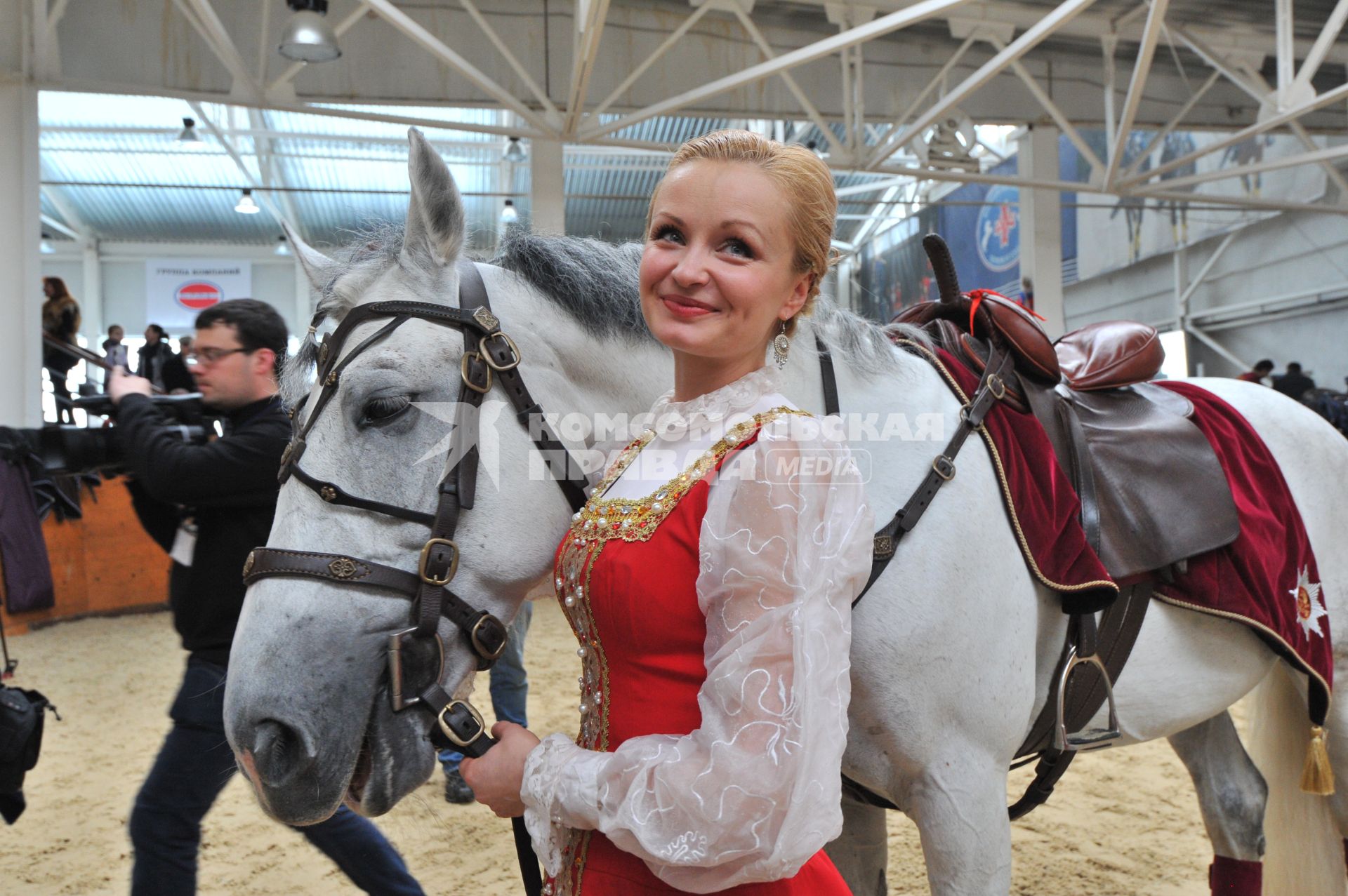 Пресс показ новой программы Кремлёвской школы верховой езды, специально подготовленной для выступления  на конном турнире `Horses&Dreams`.