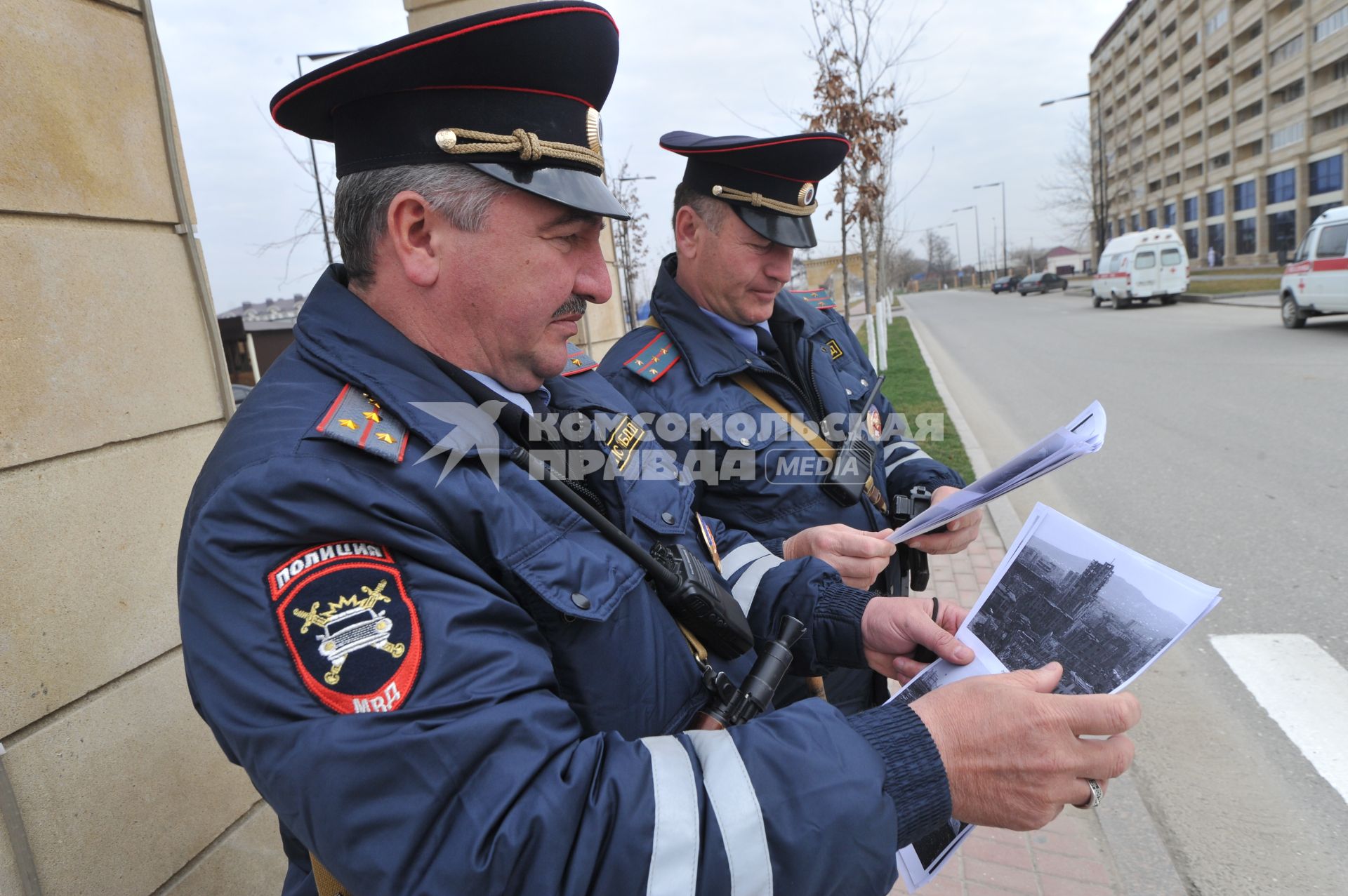 Грозный. На снимке: полицейские.