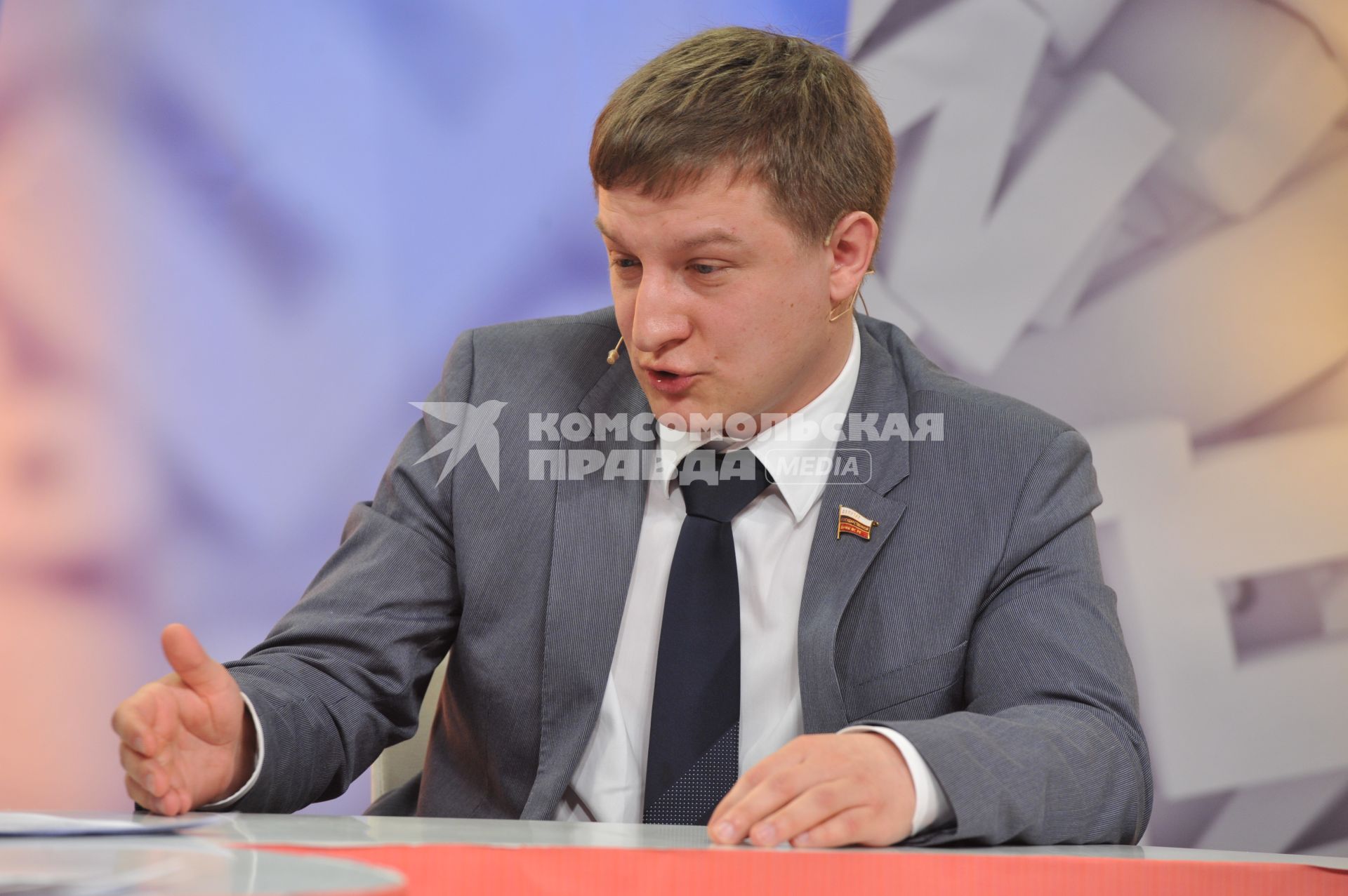 Телевидение `Комсомольская правда`. На снимке: депутат Государственной думы РФ Илья Корсунов.