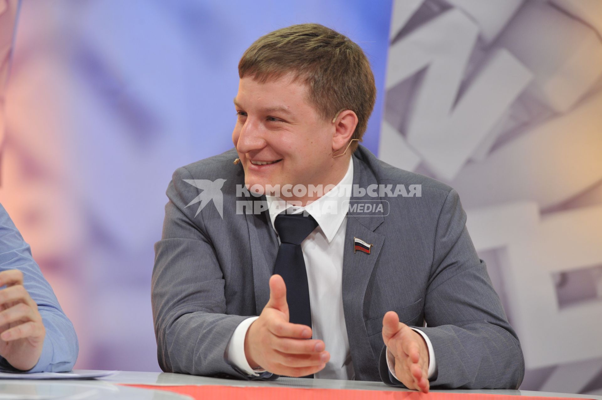 Телевидение `Комсомольская правда`. На снимке: депутат Государственной думы РФ Илья Корсунов.