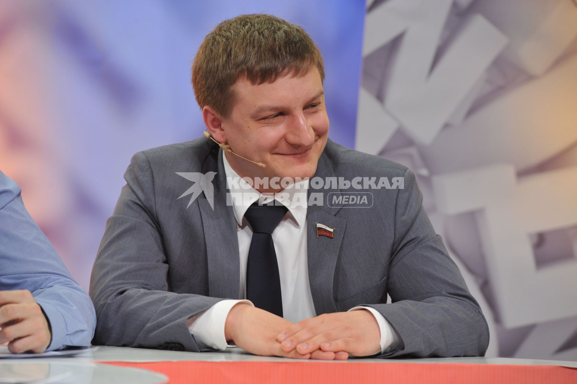Телевидение `Комсомольская правда`. На снимке: депутат Государственной думы РФ Илья Корсунов.