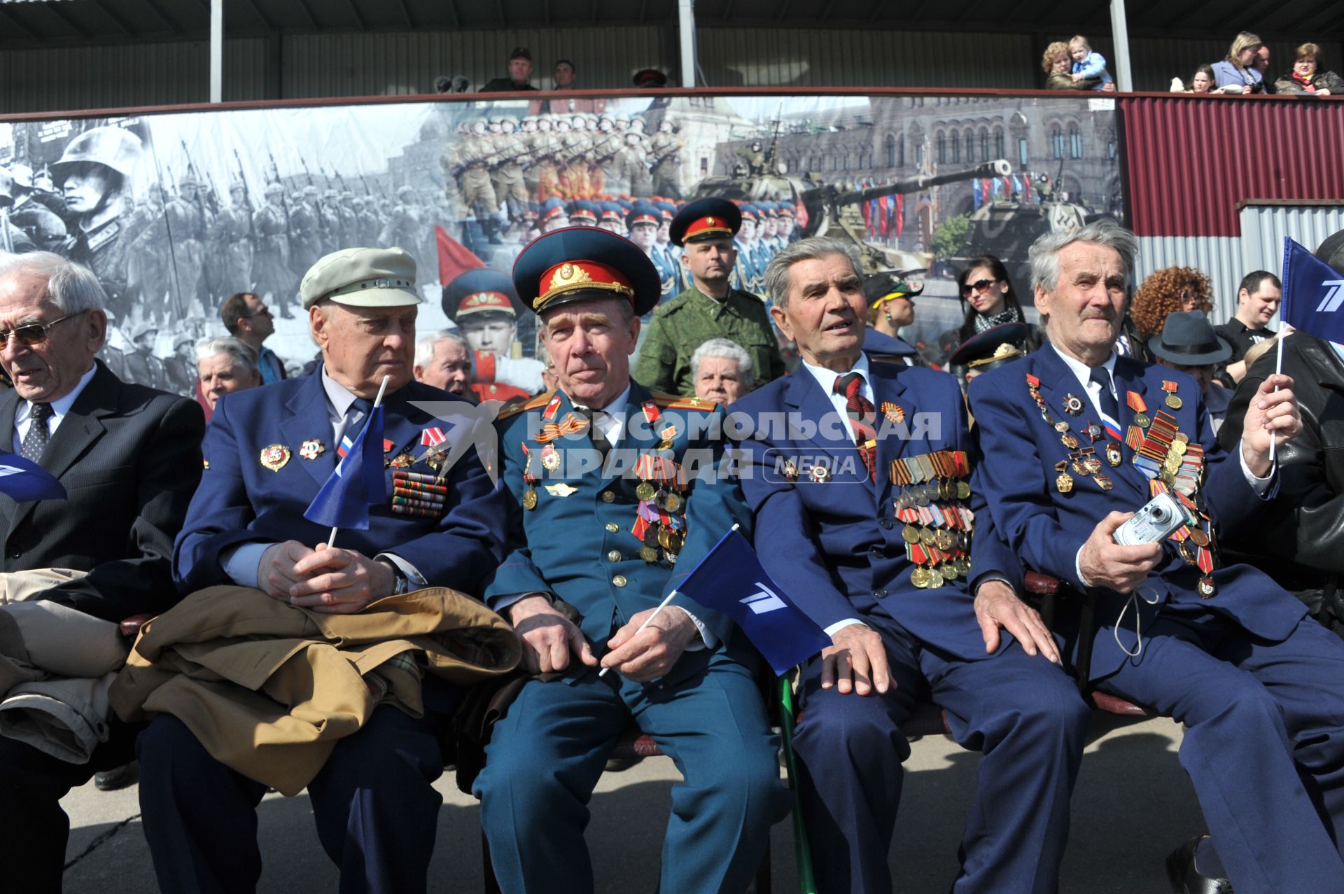 Полигон Алабино. Репетиция парада Победы. На снимке: ветераны.