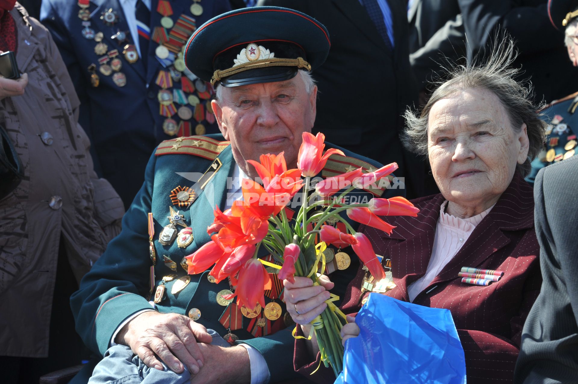 Полигон Алабино. Репетиция парада Победы. На снимке: ветераны.