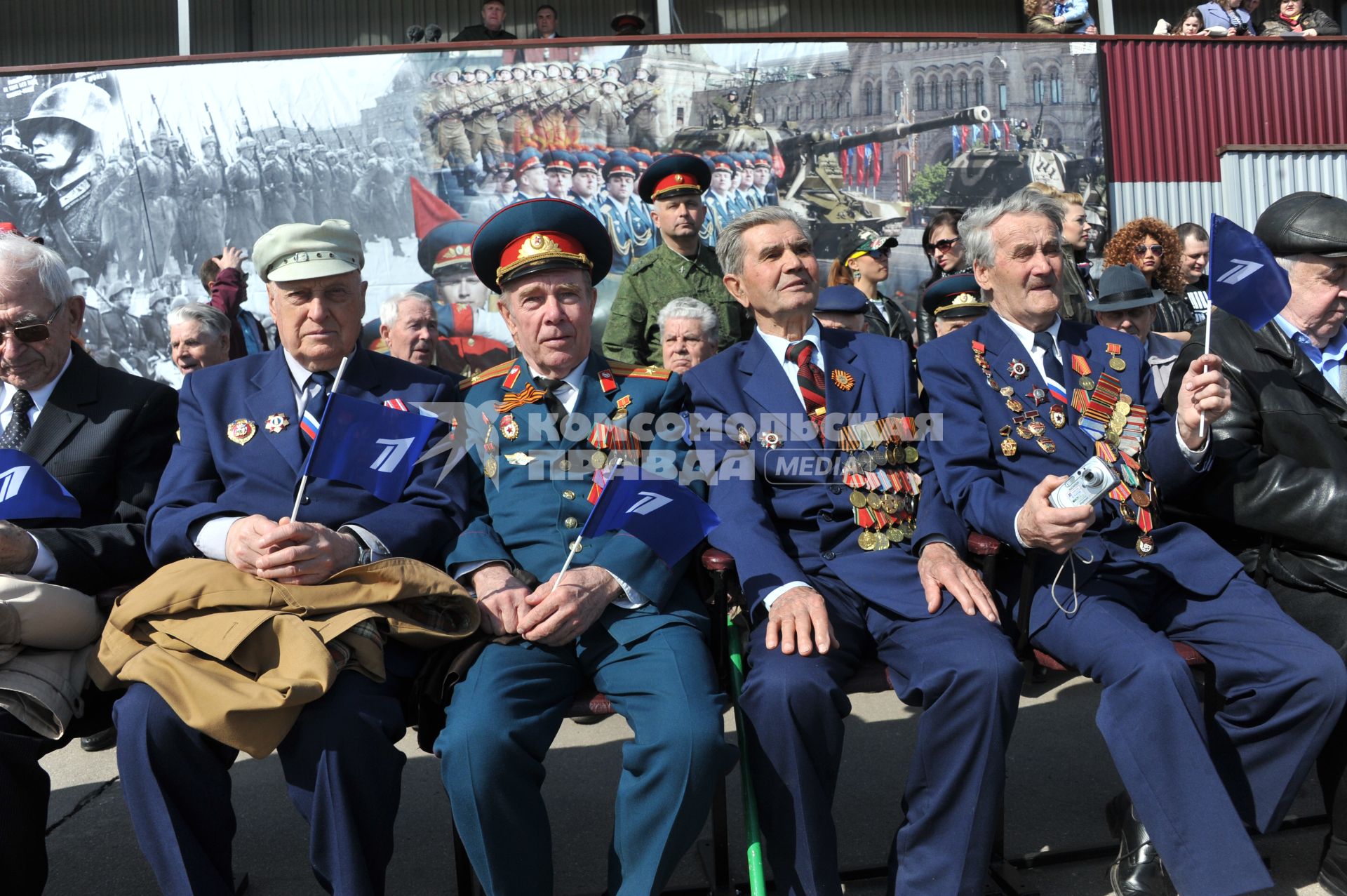 Полигон Алабино. Репетиция парада Победы. На снимке: ветераны.