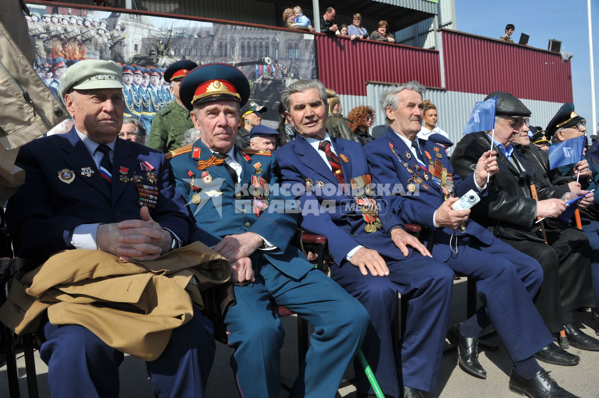 Полигон Алабино. Репетиция парада Победы. На снимке: ветераны.