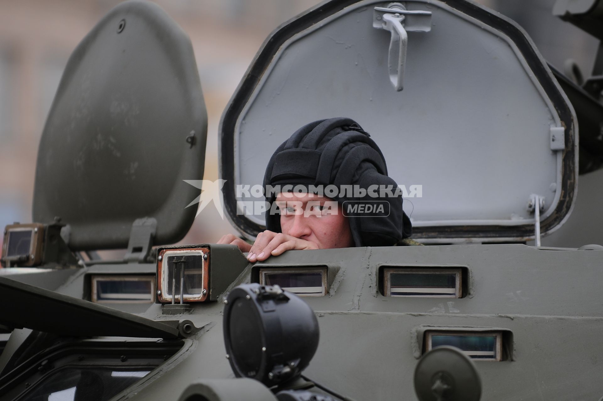 Репетиция парада в Новосибирске. На снимке: военная техника.