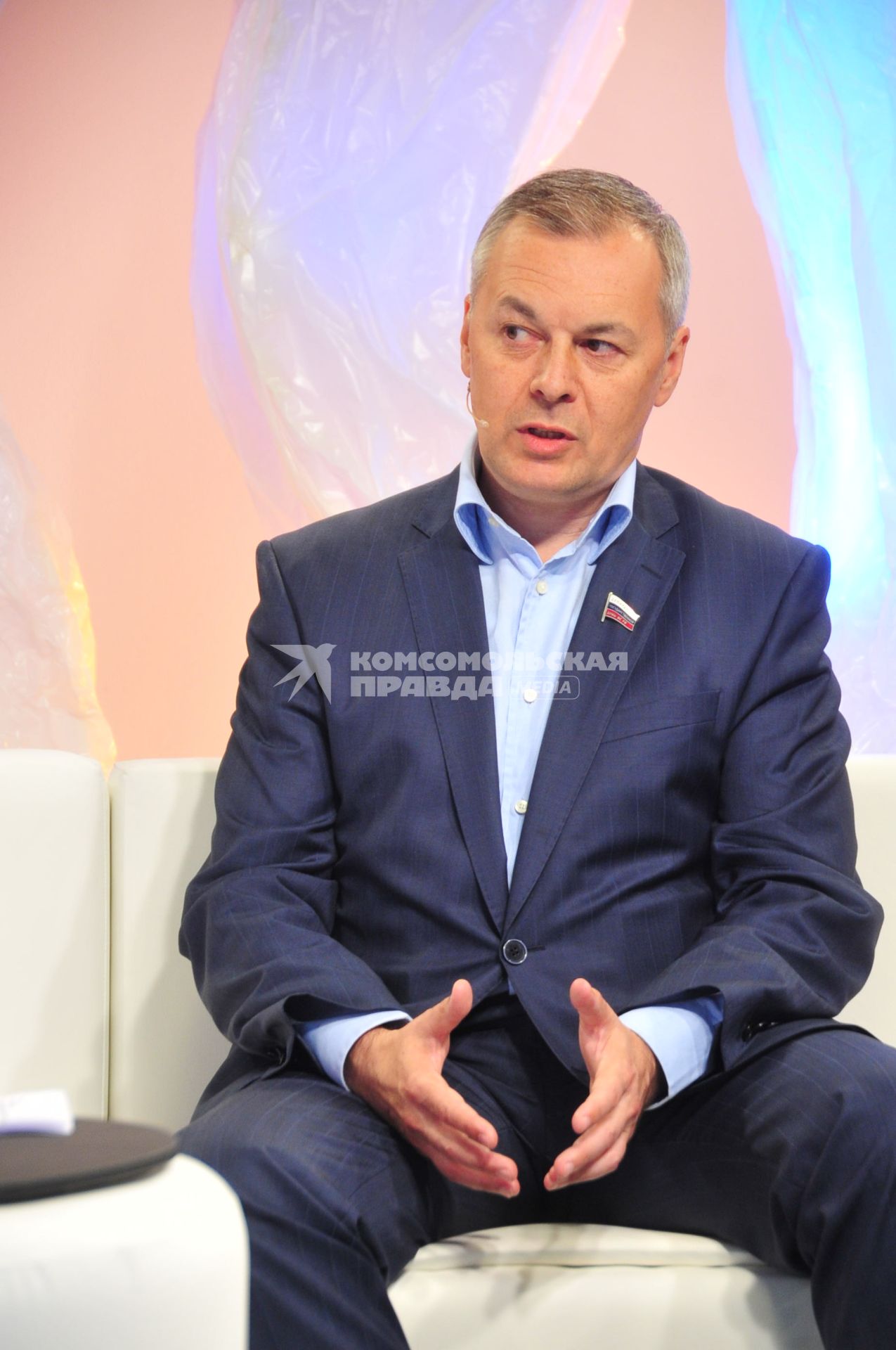 Телевидение `Комсомольская правда`. На снимке: заместитель председателя комитета ГД по делам общественных объединений и религиозных организаций Александр Тарнавский.
