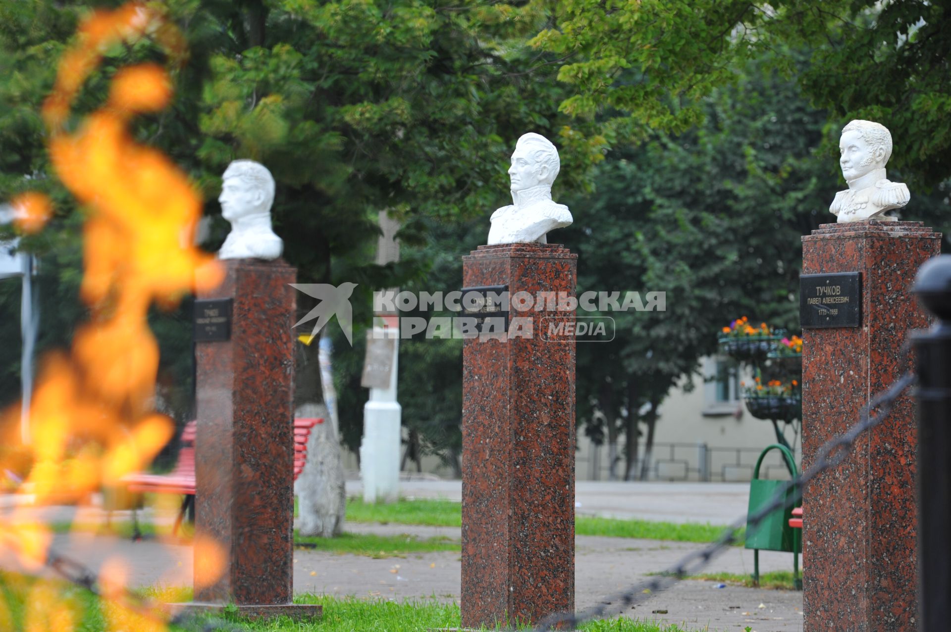 Поселок Тучково. На снимке: мемориал, посвященный героям войны 1812 года братьям Тучковым.