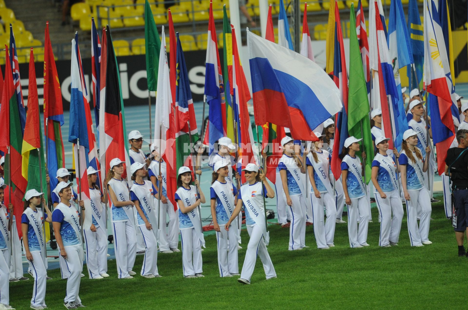 СК \"Лужники\".  Церемония открытия чемпионата мира по легкой атлетике 2013.