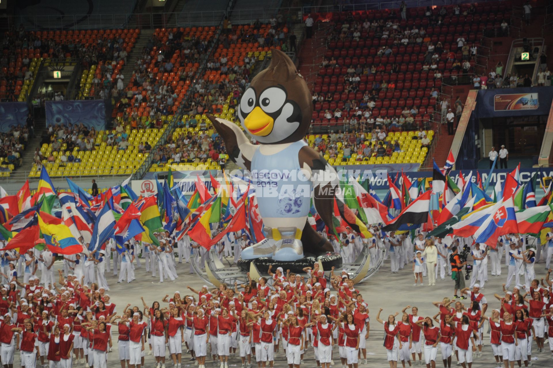 СК \"Лужники\".  Церемония открытия чемпионата мира по легкой атлетике 2013.