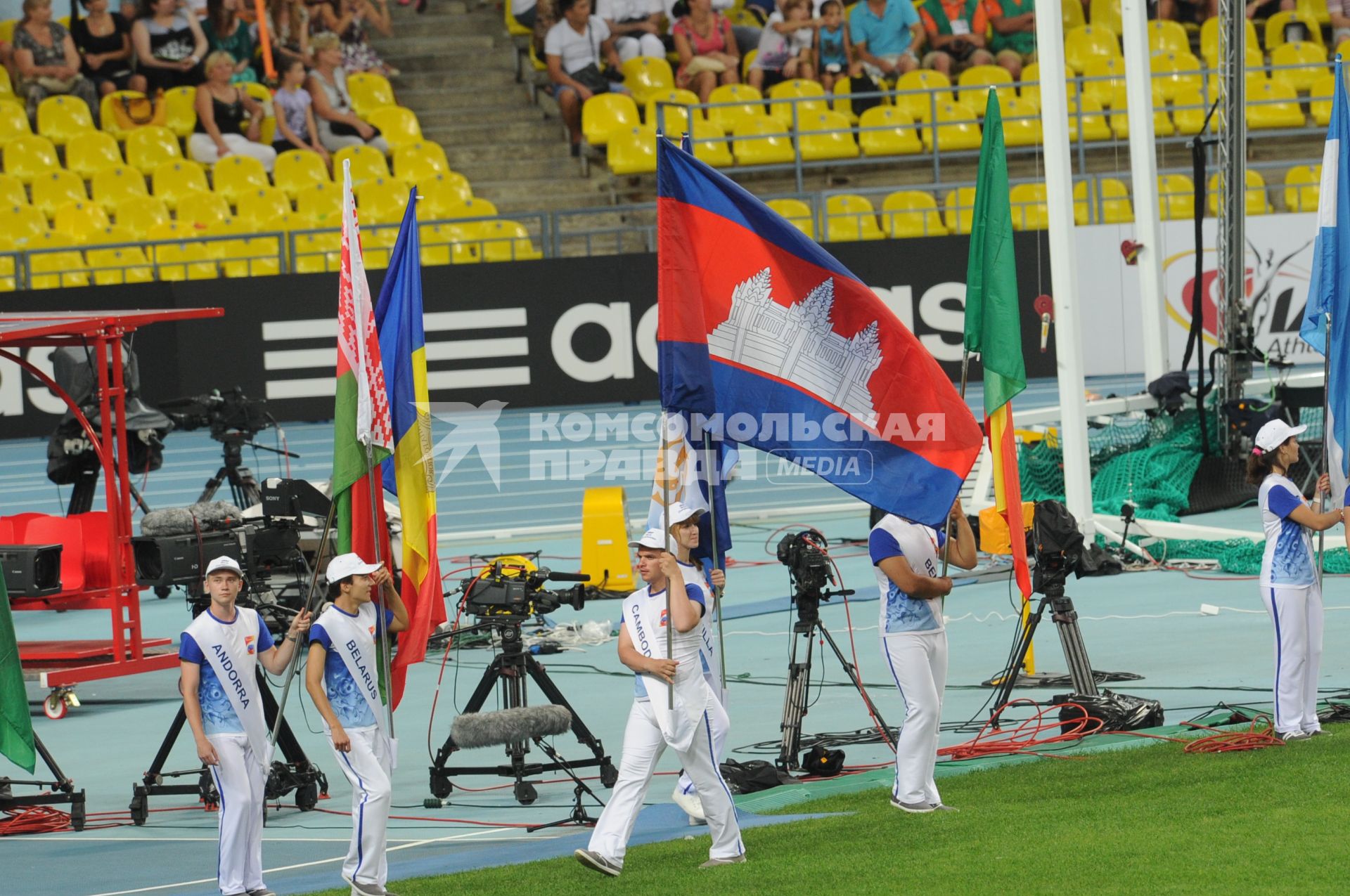 СК \"Лужники\".  Церемония открытия чемпионата мира по легкой атлетике 2013.