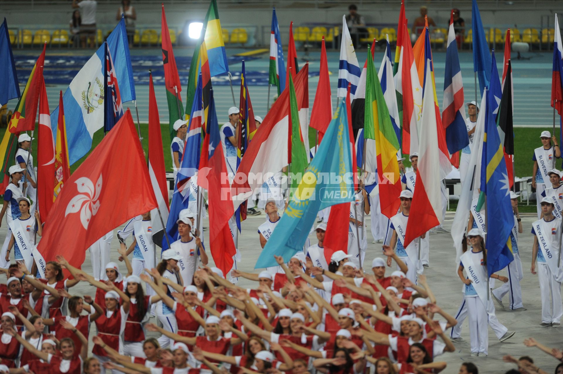 СК \"Лужники\".  Церемония открытия чемпионата мира по легкой атлетике 2013.