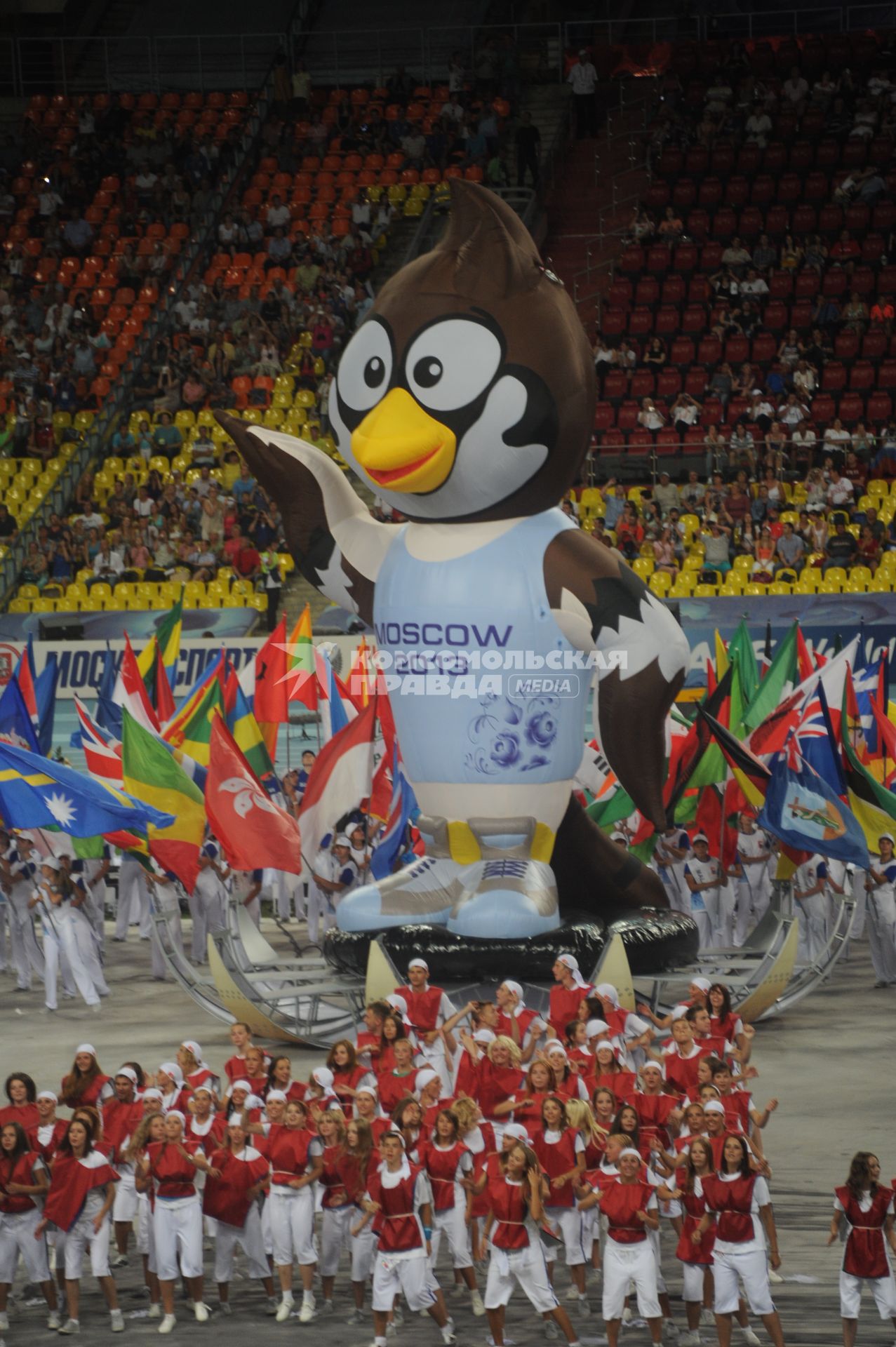 СК \"Лужники\".  Церемония открытия чемпионата мира по легкой атлетике 2013.