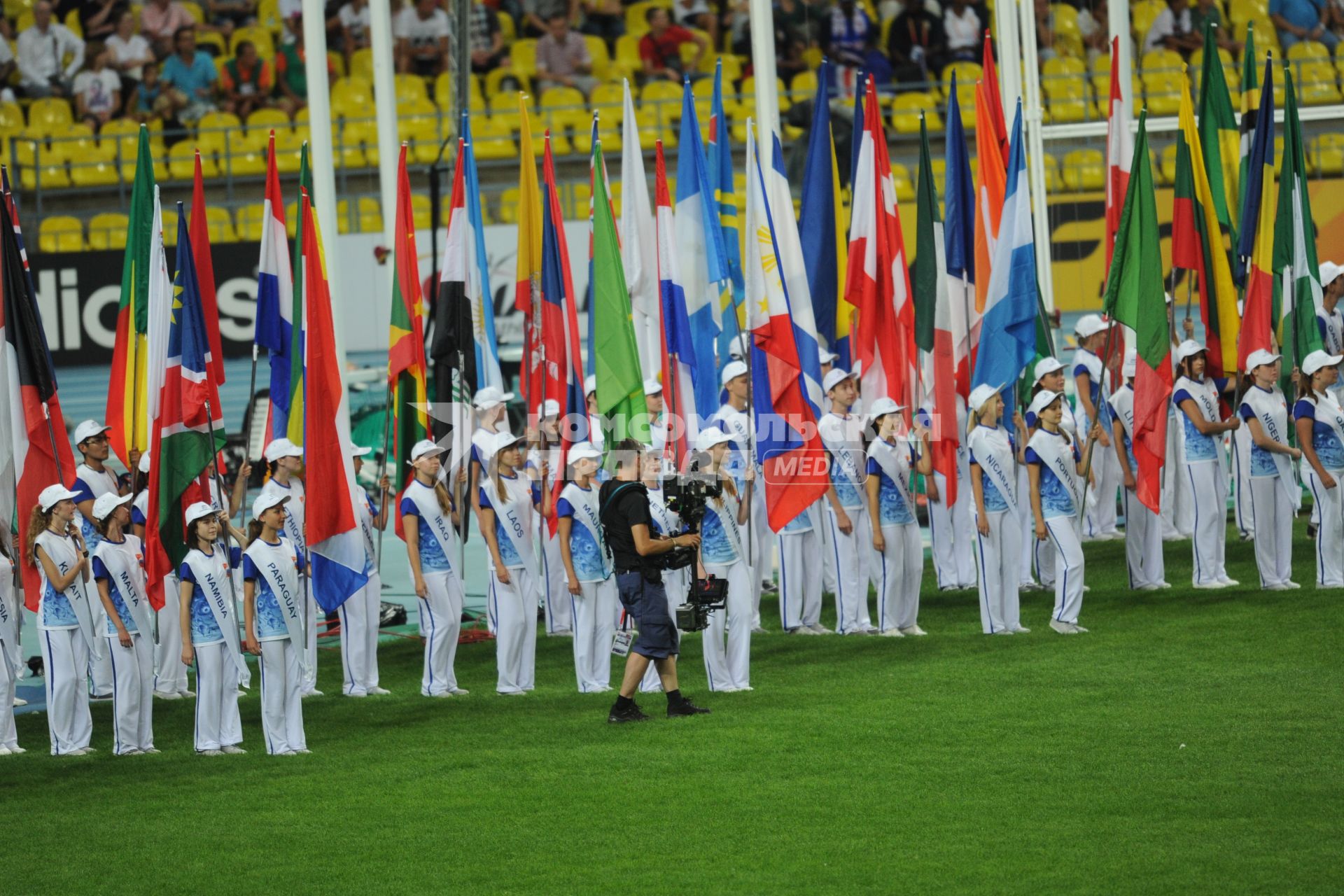 СК \"Лужники\".  Церемония открытия чемпионата мира по легкой атлетике 2013.