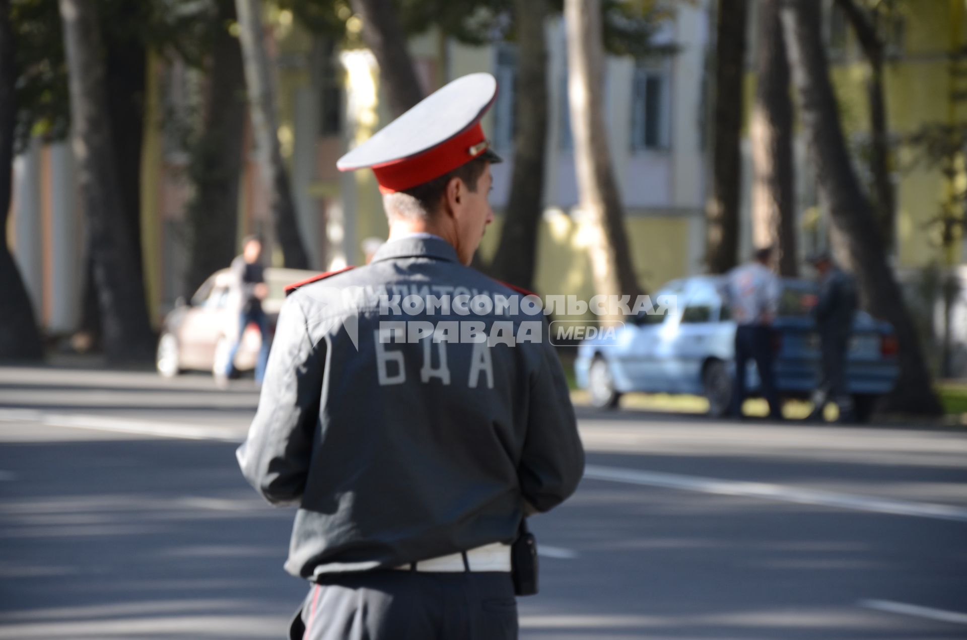 Полиция Таджикистана. На снимке: сортудник правоохранительных органов.