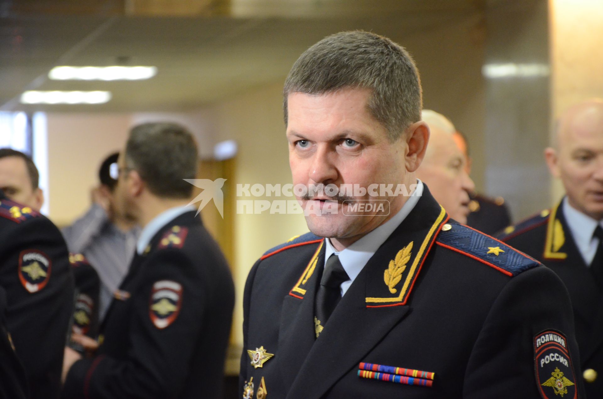 Заседание коллегии Главного управления МВД по городу Москве. На снимке:  начальник ГУ МВД России по г. Москве Анатолий Якунин