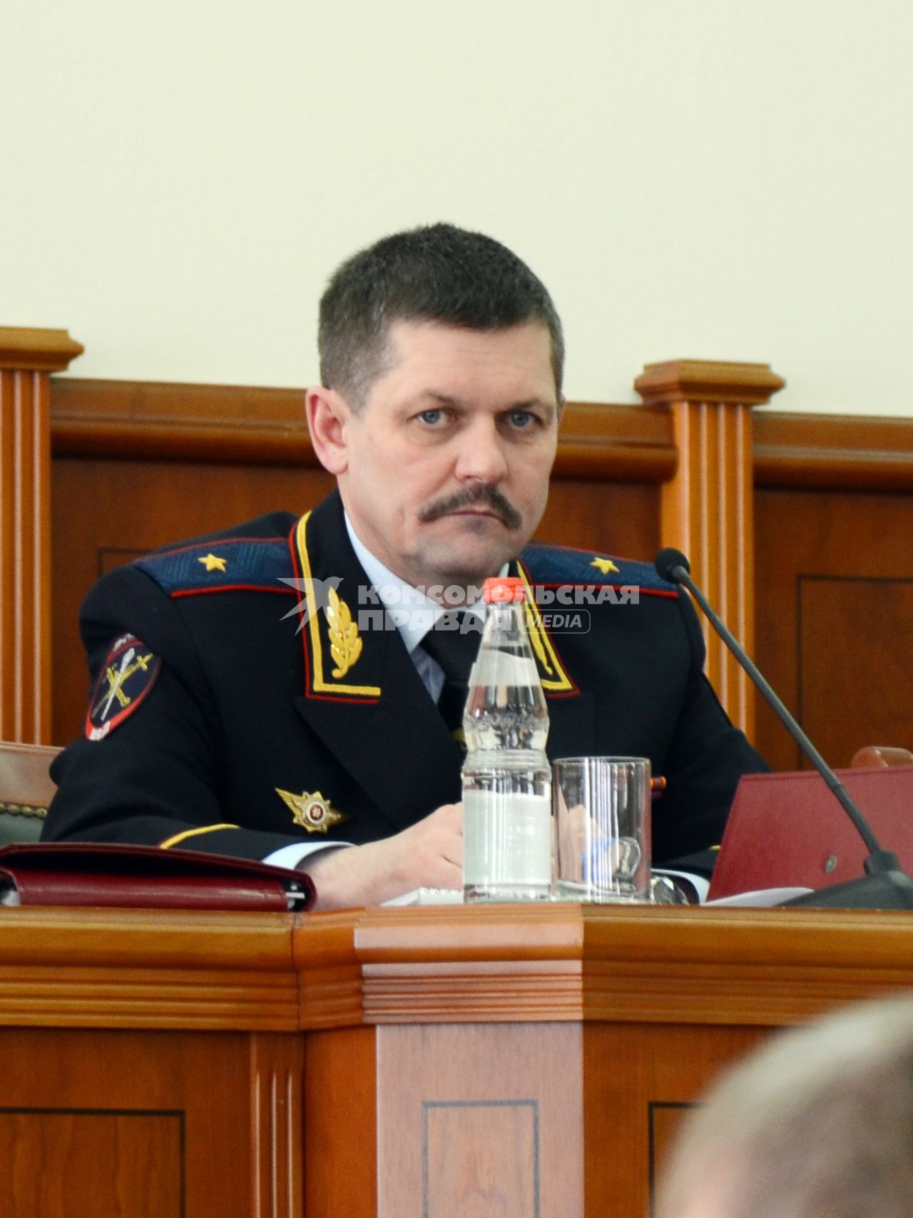 Заседание коллегии Главного управления МВД по городу Москве. На снимке:  начальник ГУ МВД России по г. Москве Анатолий Якунин