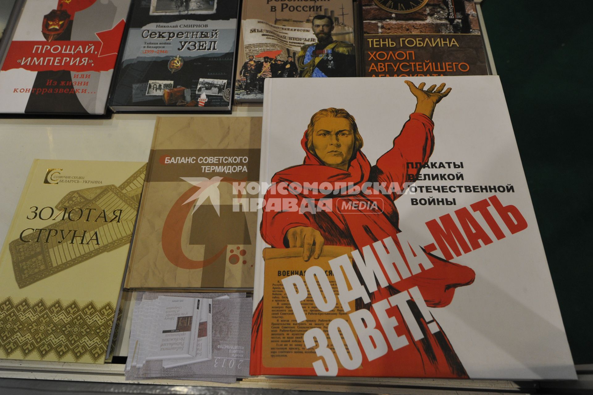 ВВЦ. 26 Московская международная книжная выставка-ярмарка. На снимке: книга плакатов ВОВ  `Родина-мать зовет`.