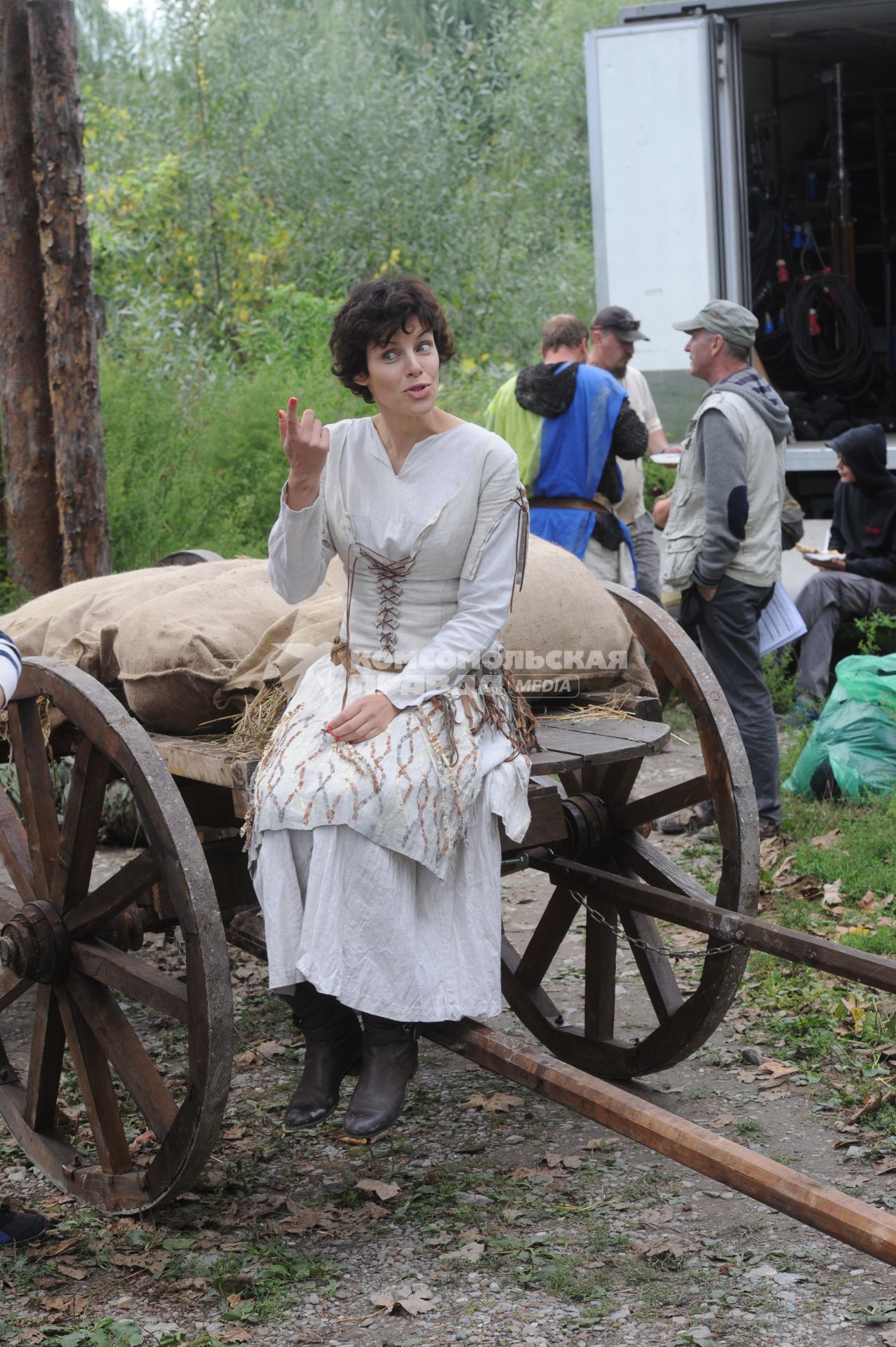 Съемки многосерийного сериала `Все могут короли`.  На снимке: актриса Мария Семкина.