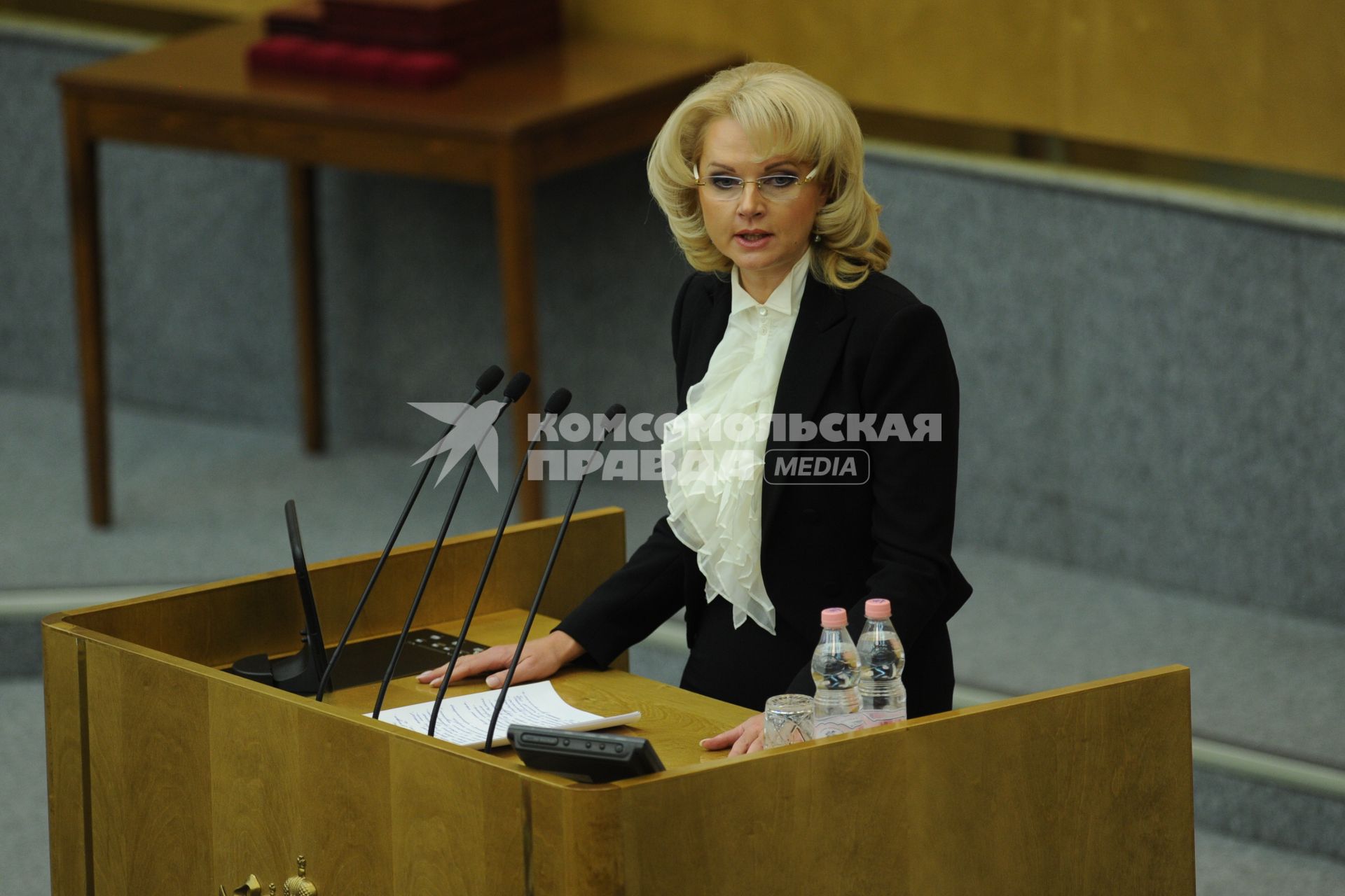 Заседание Государственной Думы РФ. На снимке: кандидат на должность председателя Счетной палаты, помощник президента РФ Татьяна Голикова