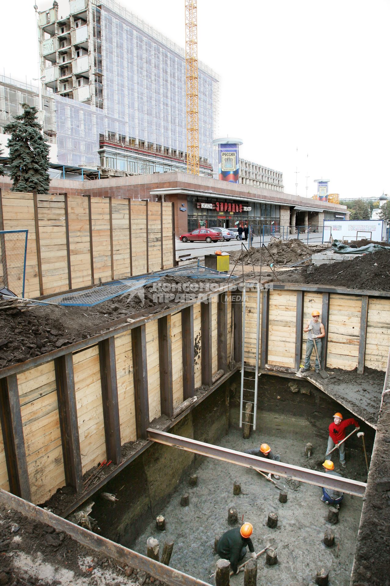 Археологические раскопки в Москве.