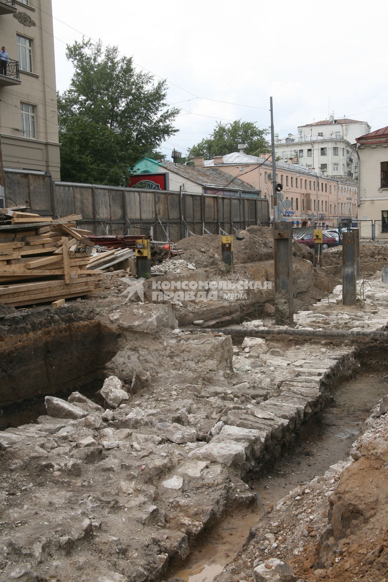 Археологические раскопки в Москве.