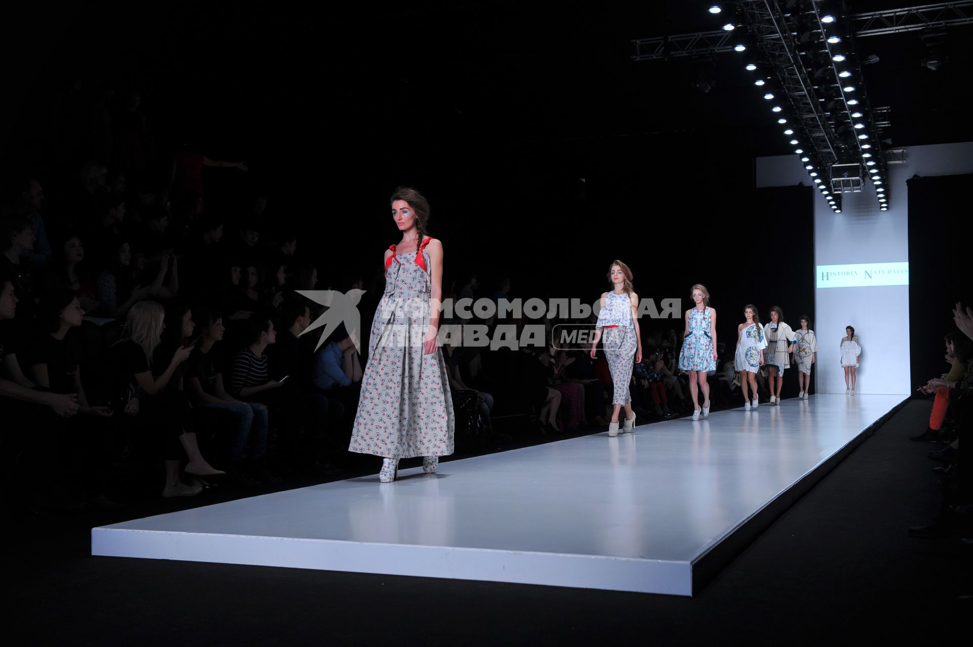 ЦВЗ `Манеж`. Неделя моды `Mercedes-Benz Fashion Week Russia`. На снимке: показ коллекции бренда Historia Naturalis (Беларусь)