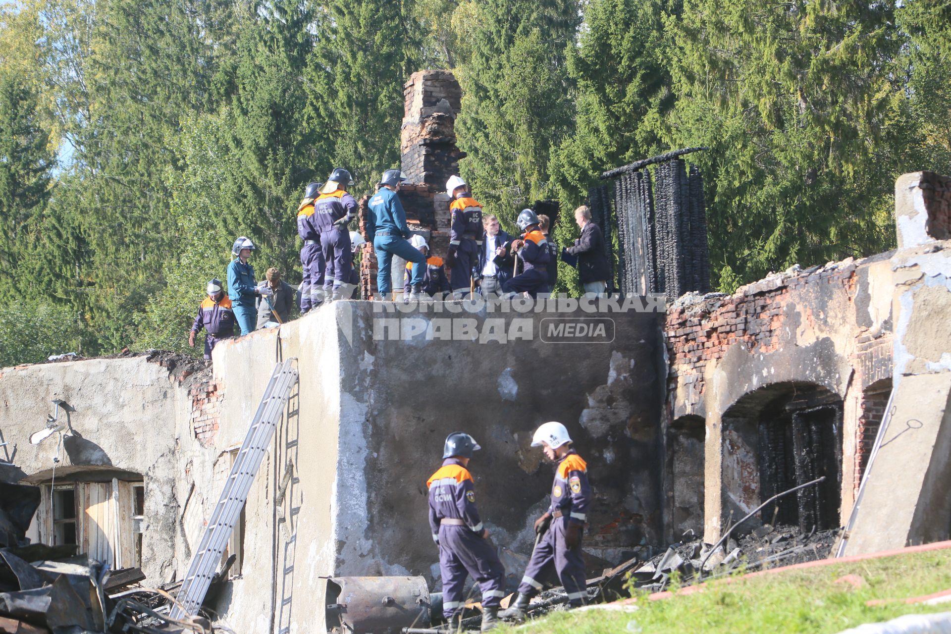 Последствия пожара в психоневрологическом диспансере в Новгородской области.