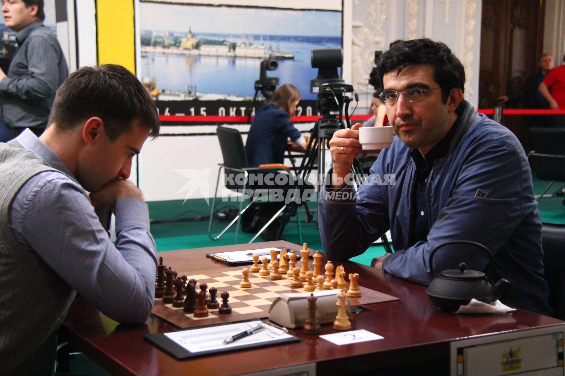 Владимир Крамник, чемпион по шахматам на суперфинале чемпионата России по шахматам в Нижнем Новгороде.