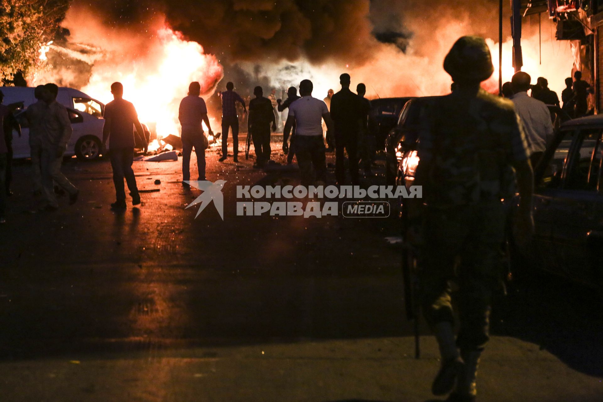 Дамаск. Гражданская война в Сирии. На снимке: теракт в центре города.